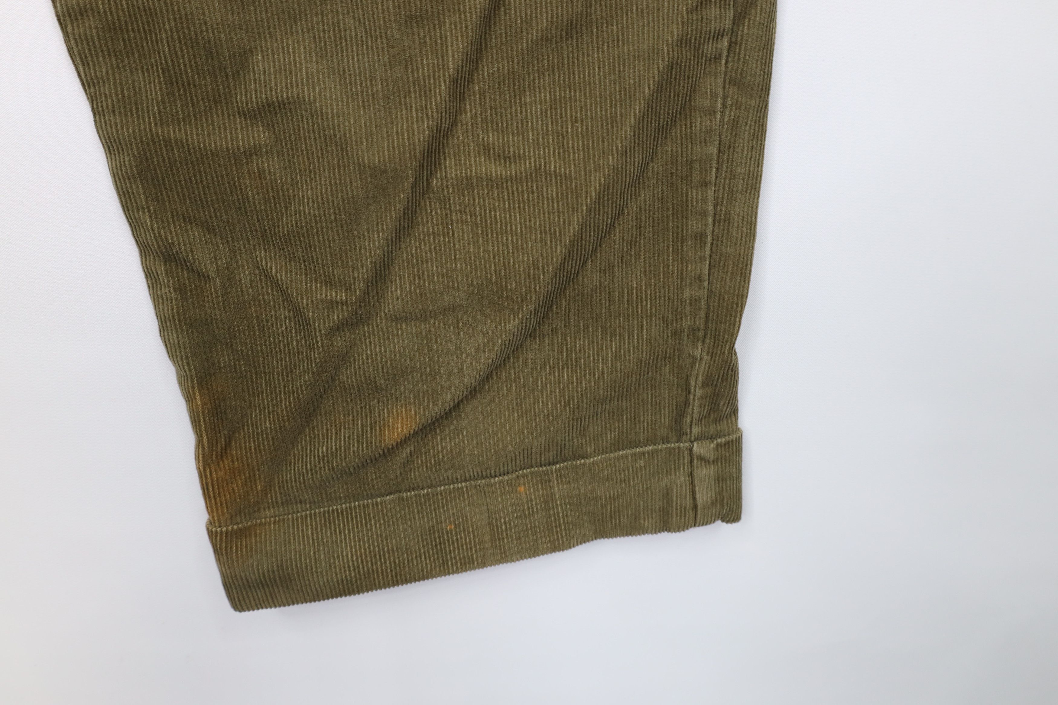 Ralph Lauren Vintage 90s Ralph Lauren Wide Leg Corduroy Chino Pants Green Size US 34 / EU 50 - 5 Thumbnail