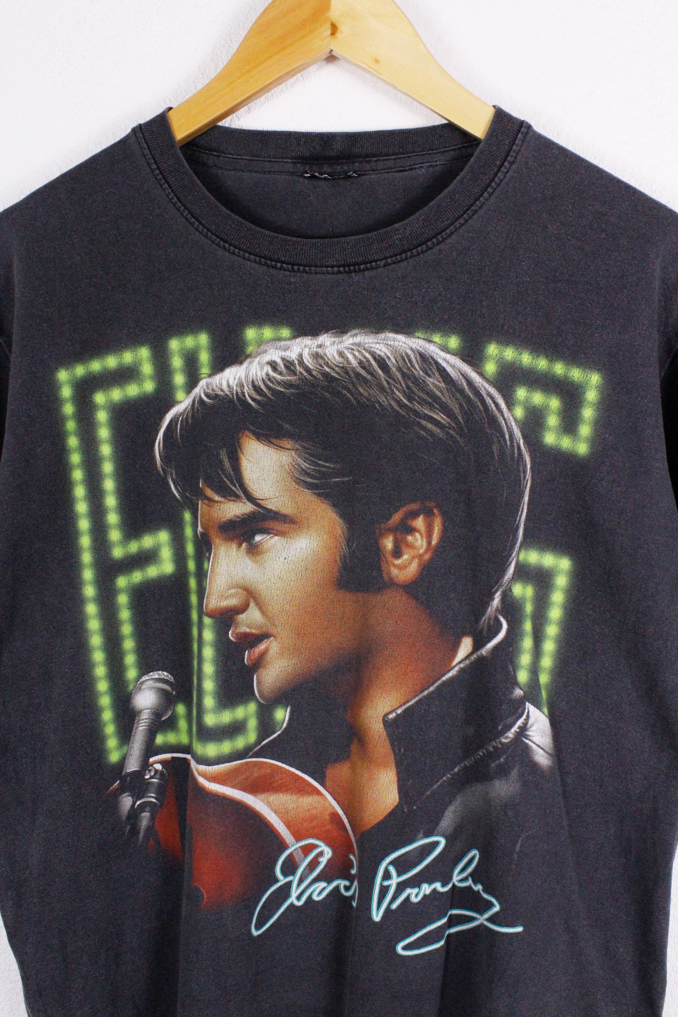 Band Tees × Vintage Vintage Elvis Presley Graphic Fade Single Stitch Tee T-shirt Size US M / EU 48-50 / 2 - 2 Thumbnail