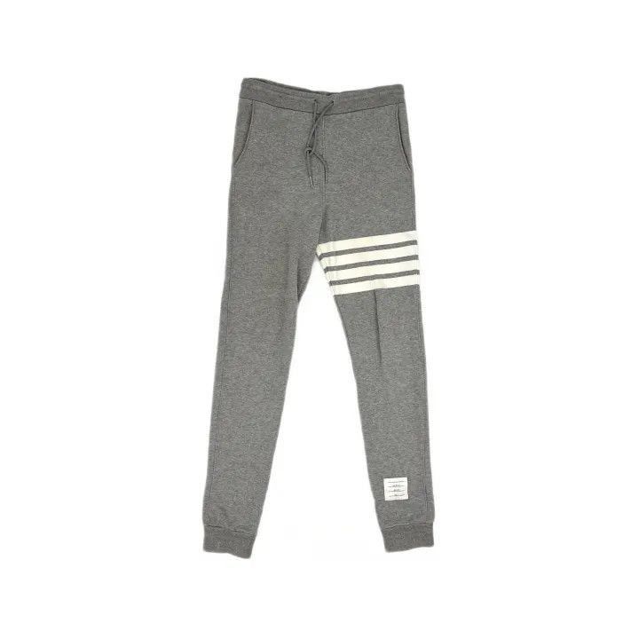 Thom Browne Thom Browne Gray Striped Knit Sweatpants for Men -2507 Size US 26 / EU 42 - 8 Thumbnail