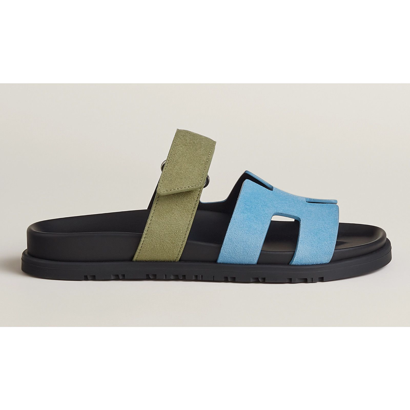Hermes Hermes Chypre Sandal Blue Cameo Vert Celadon Green Strap Size US 7.5 / IT 37.5 - 3 Thumbnail