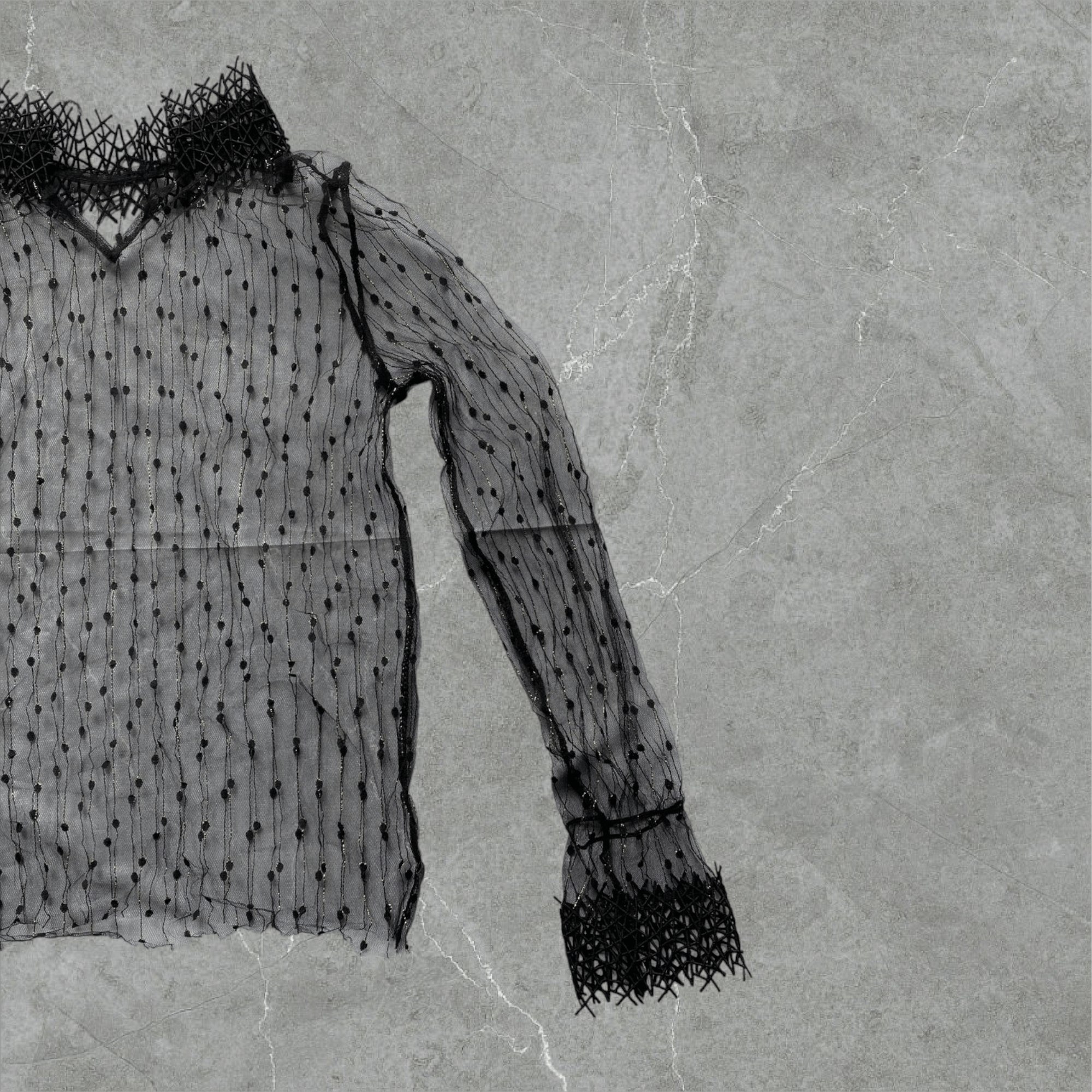 Japanese Brand 💥 DEAD STOCK💥 Mild stdio Grunge poem Mesh fish net Size S / US 4 / IT 40 - 4 Thumbnail