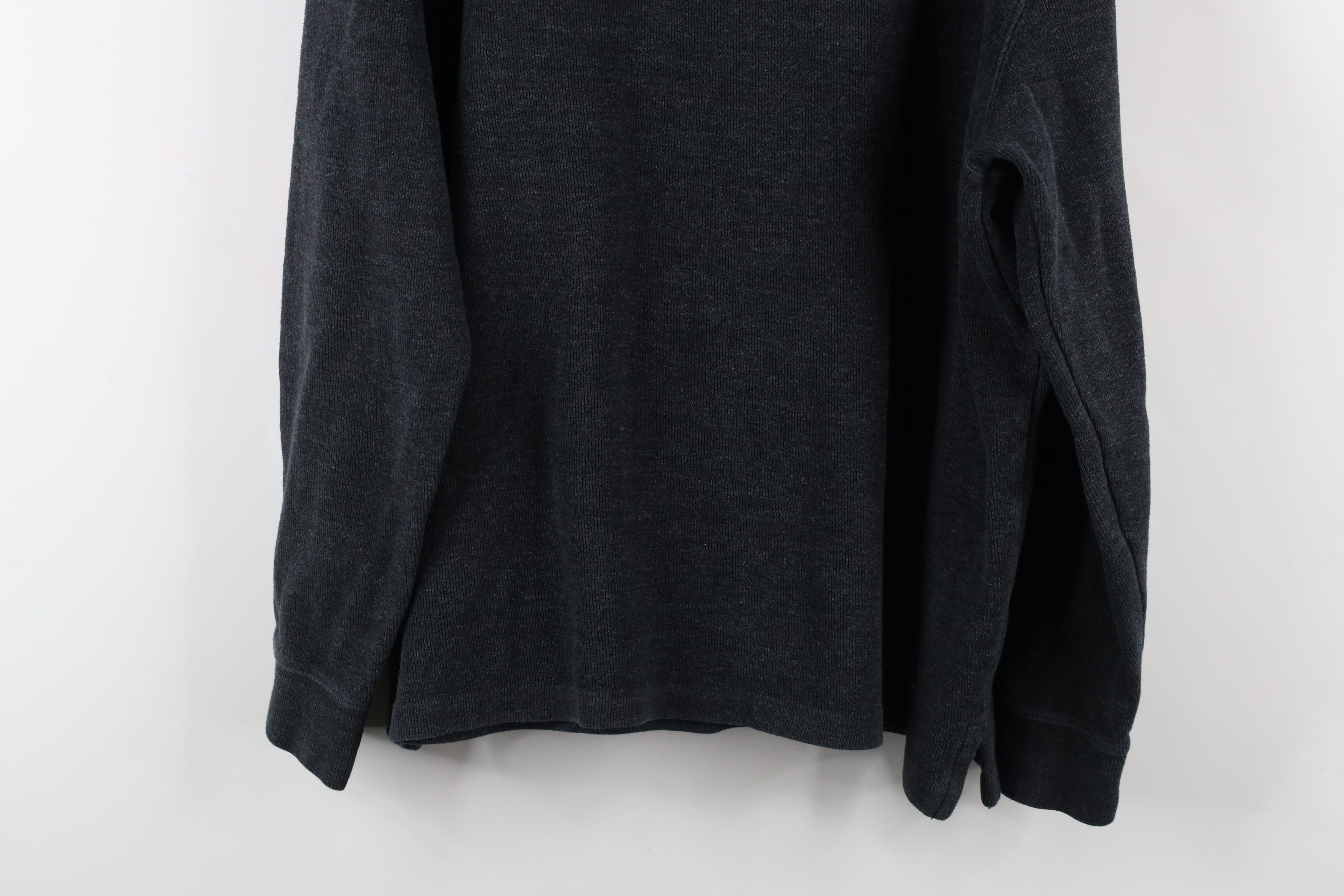 Ralph Lauren × Vintage Vintage Ralph Lauren Ribbed Knit Half Zip Sweater Gray Size US L / EU 52-54 / 3 - 12 Thumbnail