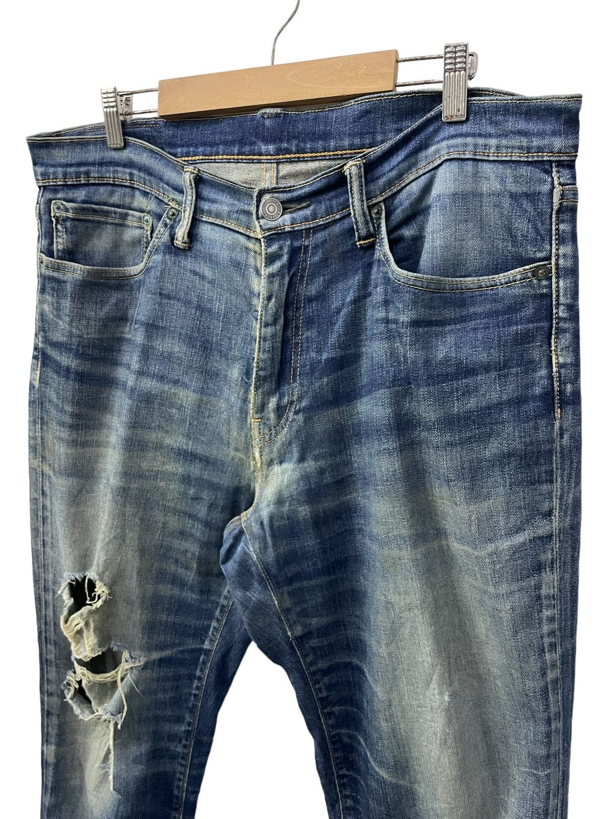 Levi's × Levi's Vintage Clothing × Vintage Vintage Levis 541 Distressed Crashed Tapered Leg Jeans Size US 34 / EU 50 - 8 Thumbnail