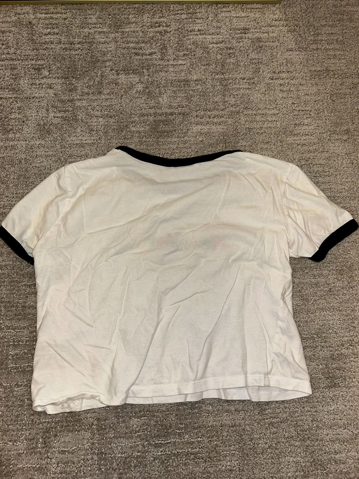 Zara Zara white and black cropped short sleeve tee Size S / US 4 / IT 40 - 3 Thumbnail