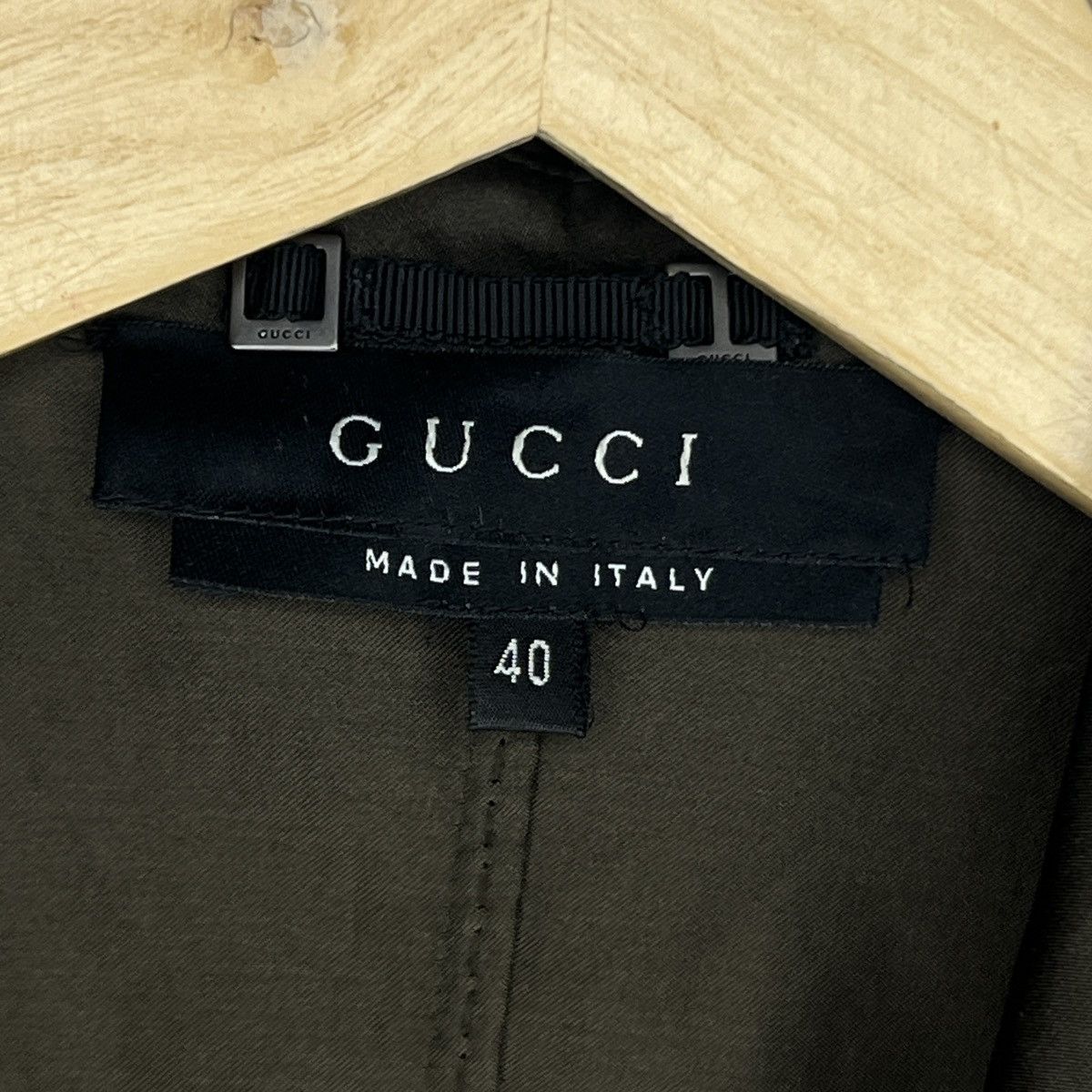 Gucci Gucci by Tom Ford Blazer Jacket Silk Dark Green Khaki RARE Size S / US 4 / IT 40 - 5 Thumbnail