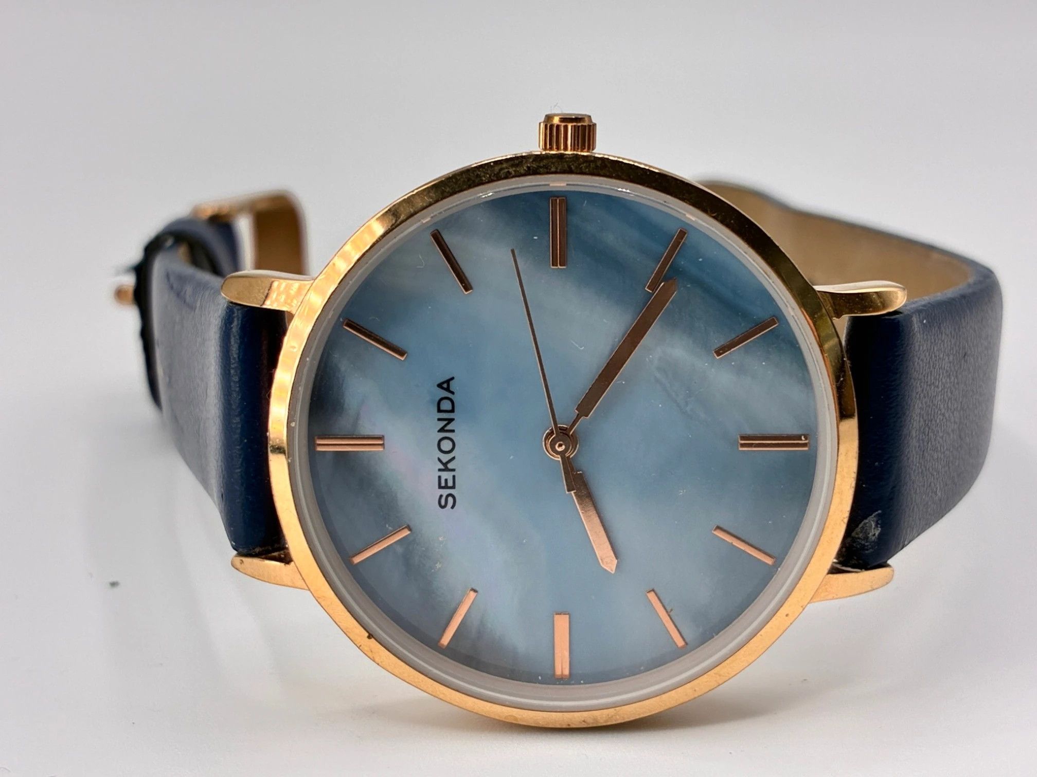 Other Sekonda Japanese Blue Mother of Pearl Rose Gold Tone Watch Size ONE SIZE - 1 Thumbnail