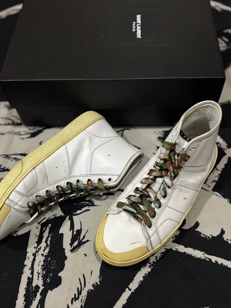 Saint Laurent Paris Saint Laurent 16 SS runway style camouflage painted shoelac Size US 7 / EU 40 - 1 Thumbnail