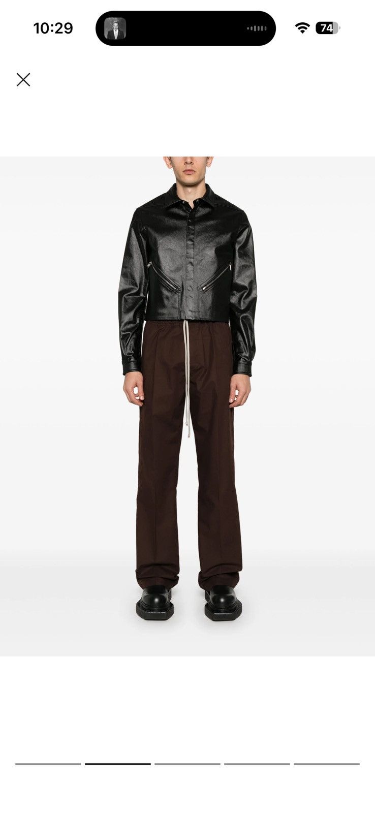 Rick Owens Rick Owens SS25 Brown Dietrich Trousers (EU50) Size US 32 / EU 48 - 2 Thumbnail