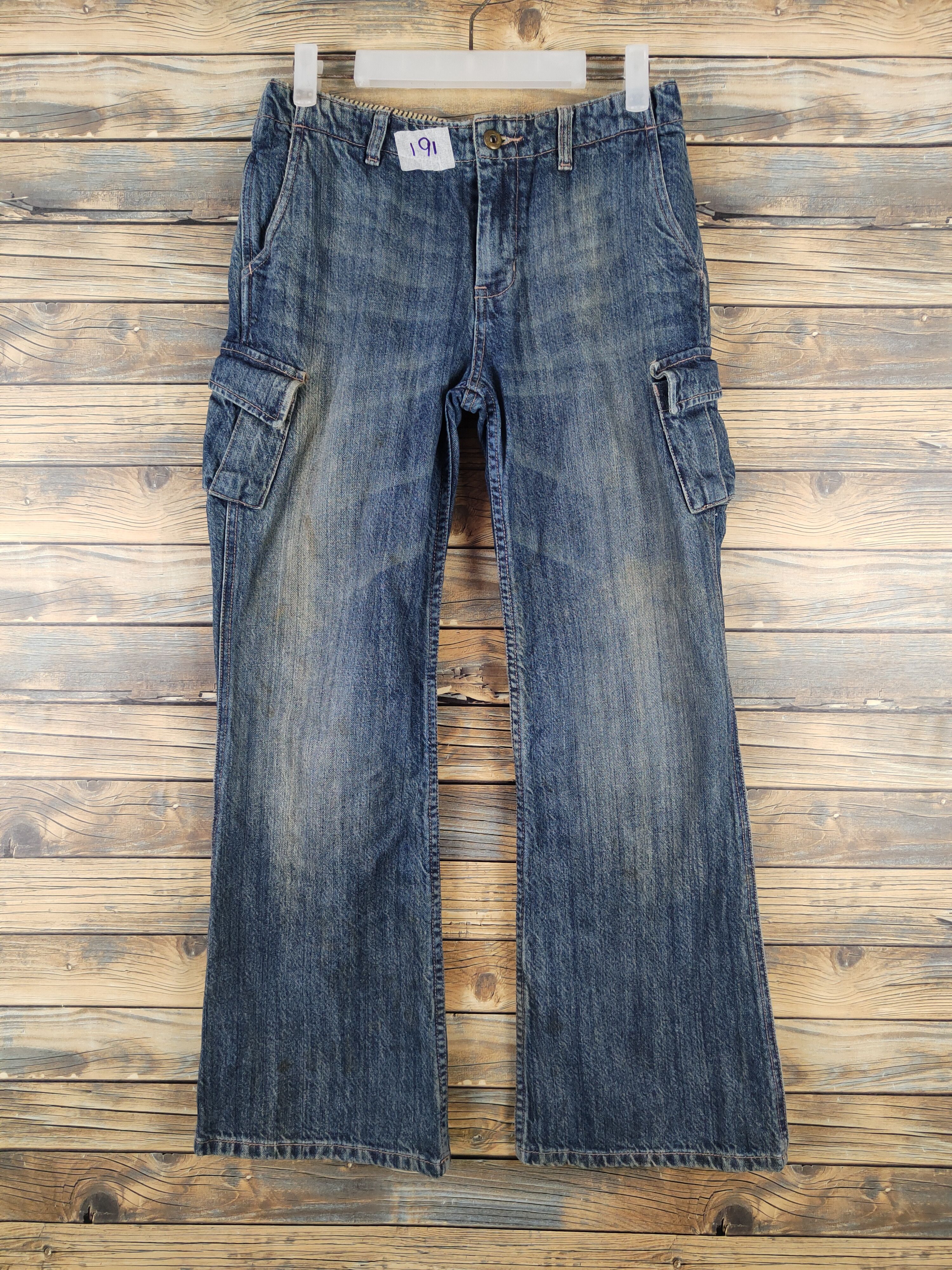 Japanese Brand DL Japan vintage Blue Distressed Ripped denim Jeans #191 Size US 28 / EU 44 - 1 Thumbnail