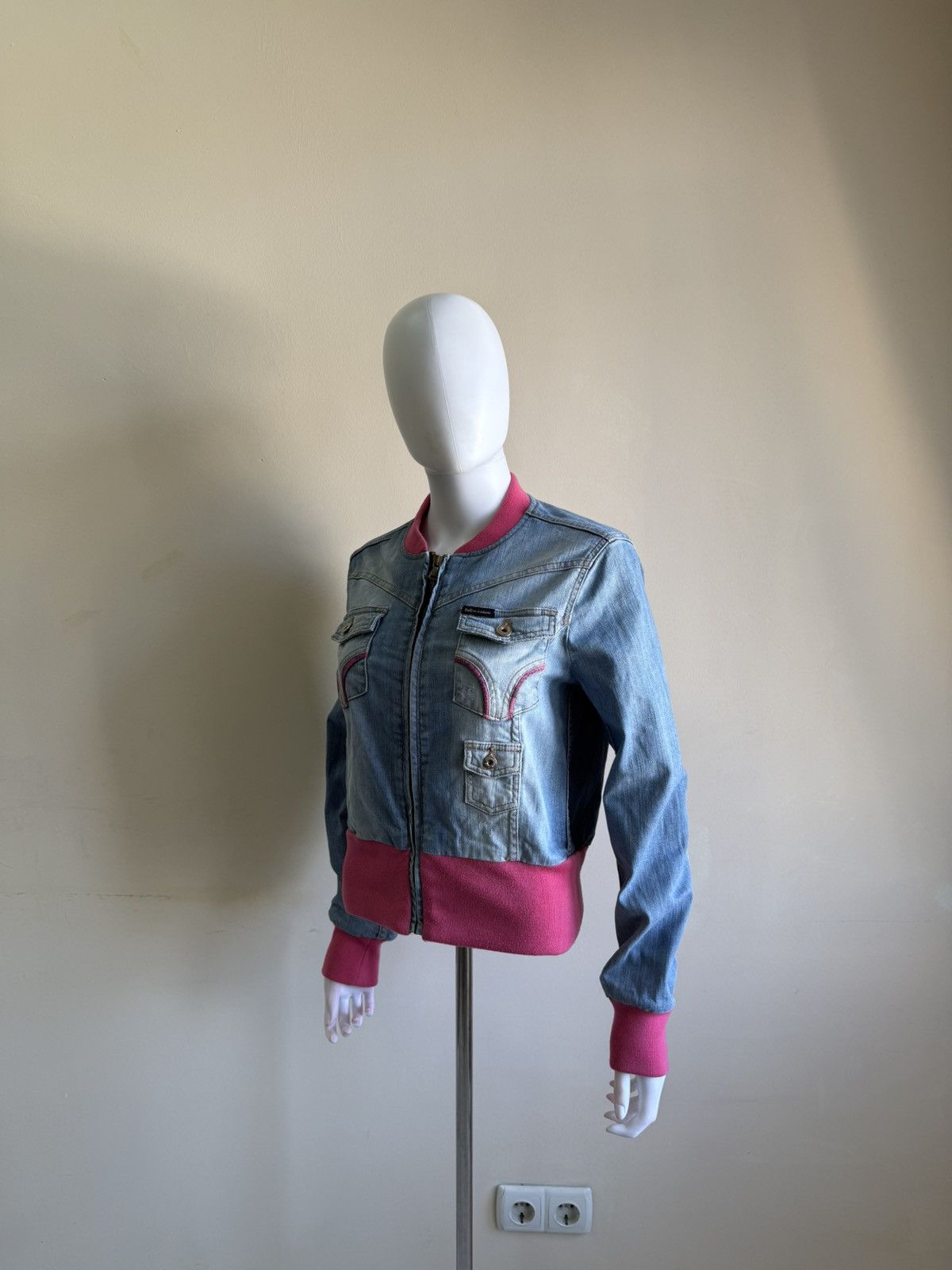Dolce & Gabbana Vintage Dolce Gabbana Blue/Pink Denim Jacket Size 28/42 Size M / US 6-8 / IT 42-44 - 6 Thumbnail