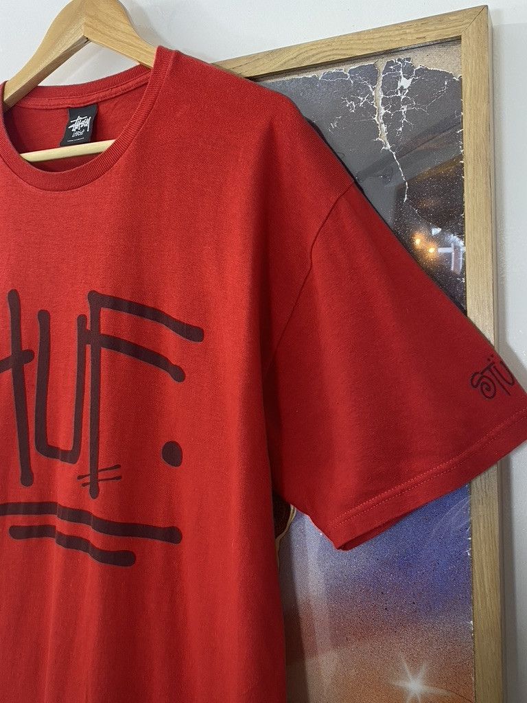 Huf × Stussy 2012 Stussy x HUF Centre Tag Script Spellout T Shirt Size US L / EU 52-54 / 3 - 5 Thumbnail