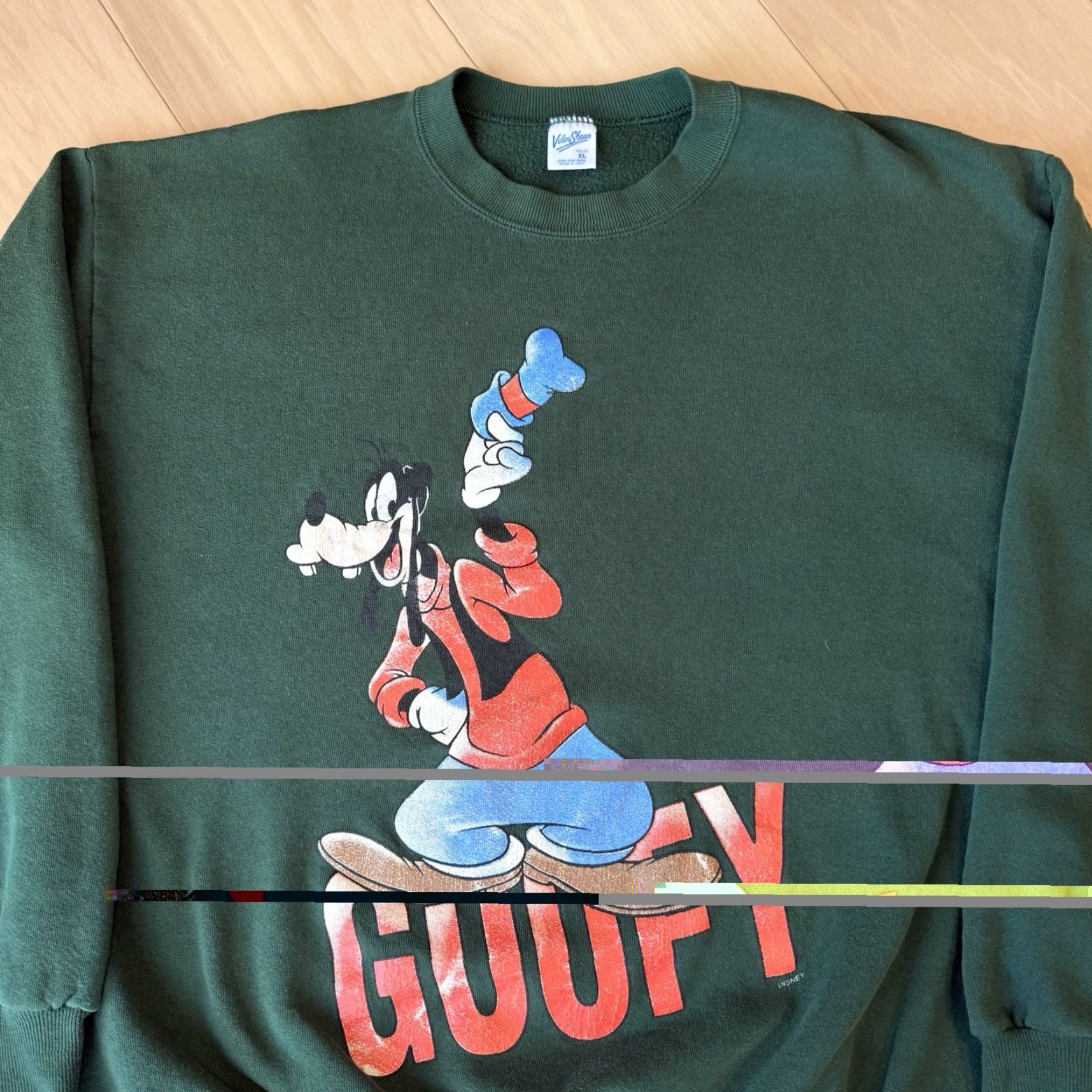 Disney VINTAGE Goofy Sweatshirt Men XL Green 90s Disney Cartoon Promo Fleece Pullover Sweatshirt Shirt Logo Mens Green 90s Cartoon Disney Crew Neck Size US XL / EU 56 / 4 - 4 Thumbnail