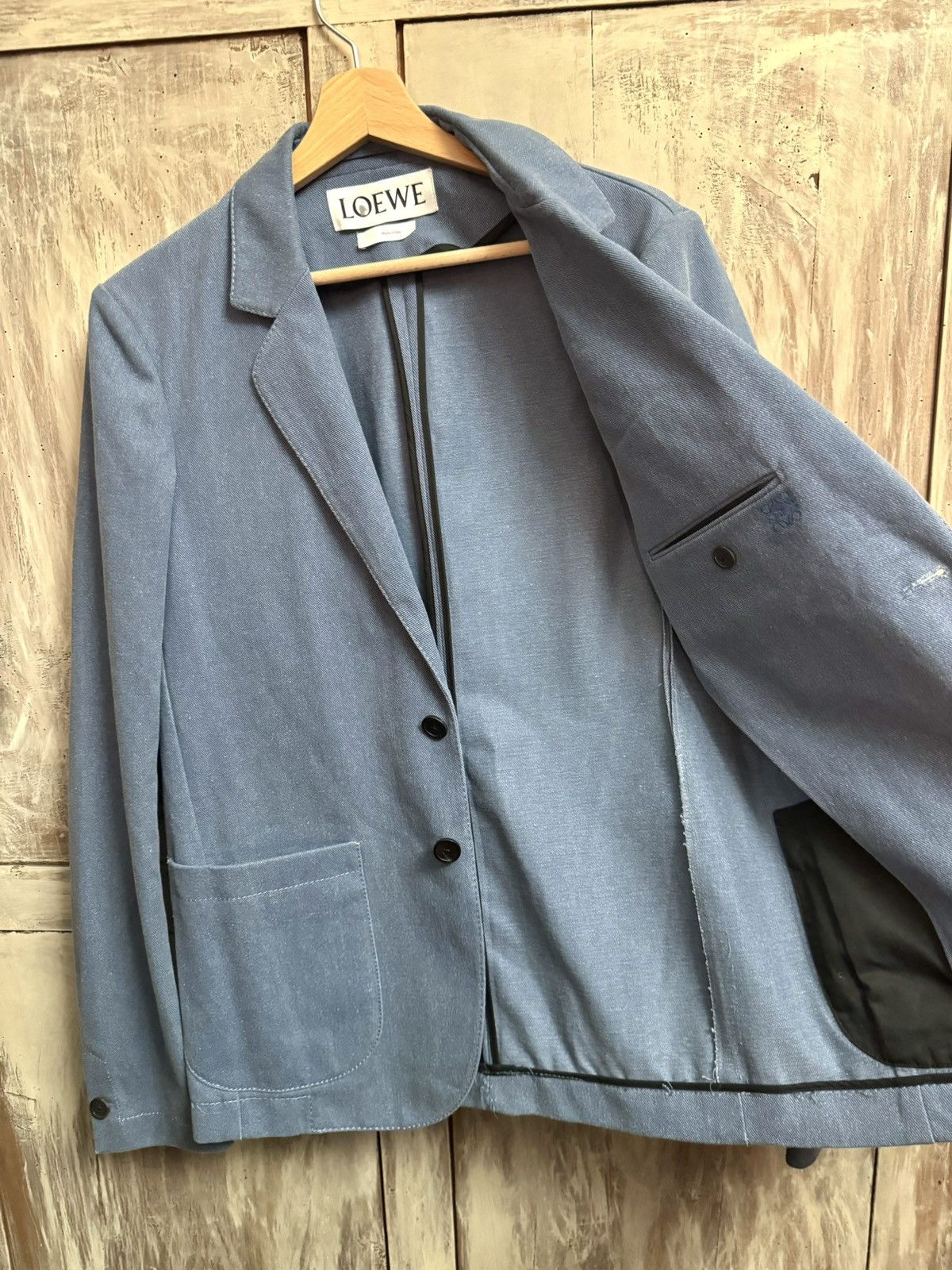 Loewe Loewe fitted blue denim blazer jacket 46 Size US S / EU 44-46 / 1 - 9 Thumbnail