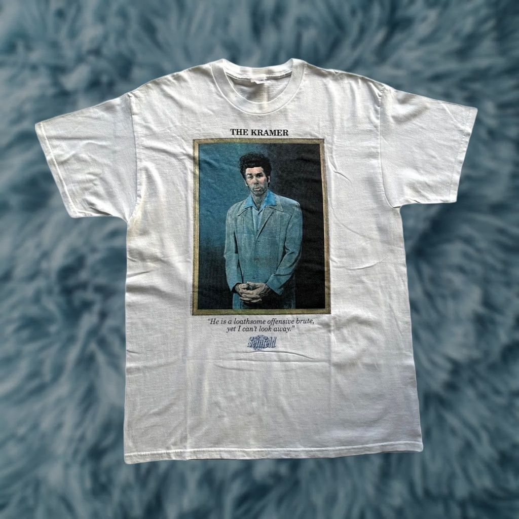 Delta VINTAGE 90S SEINFELD TV SHOW THE KRAMER GRAPHIC SHORT SLEEVE THSIRT MEN XL 1993 Size US 36 / EU 52 - 1 Thumbnail