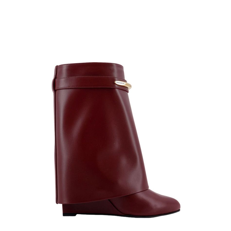 GIVENCHY Shark $2120 Burgundy 95mm Ankle Boots New & Authent