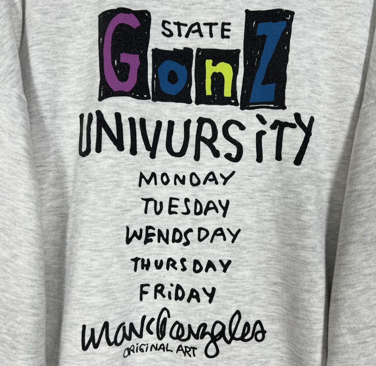 Girl Skateboards × Vintage Vintage Mark Gonzales State University Artwork Crew Neck Size US XL / EU 56 / 4 - 6 Thumbnail