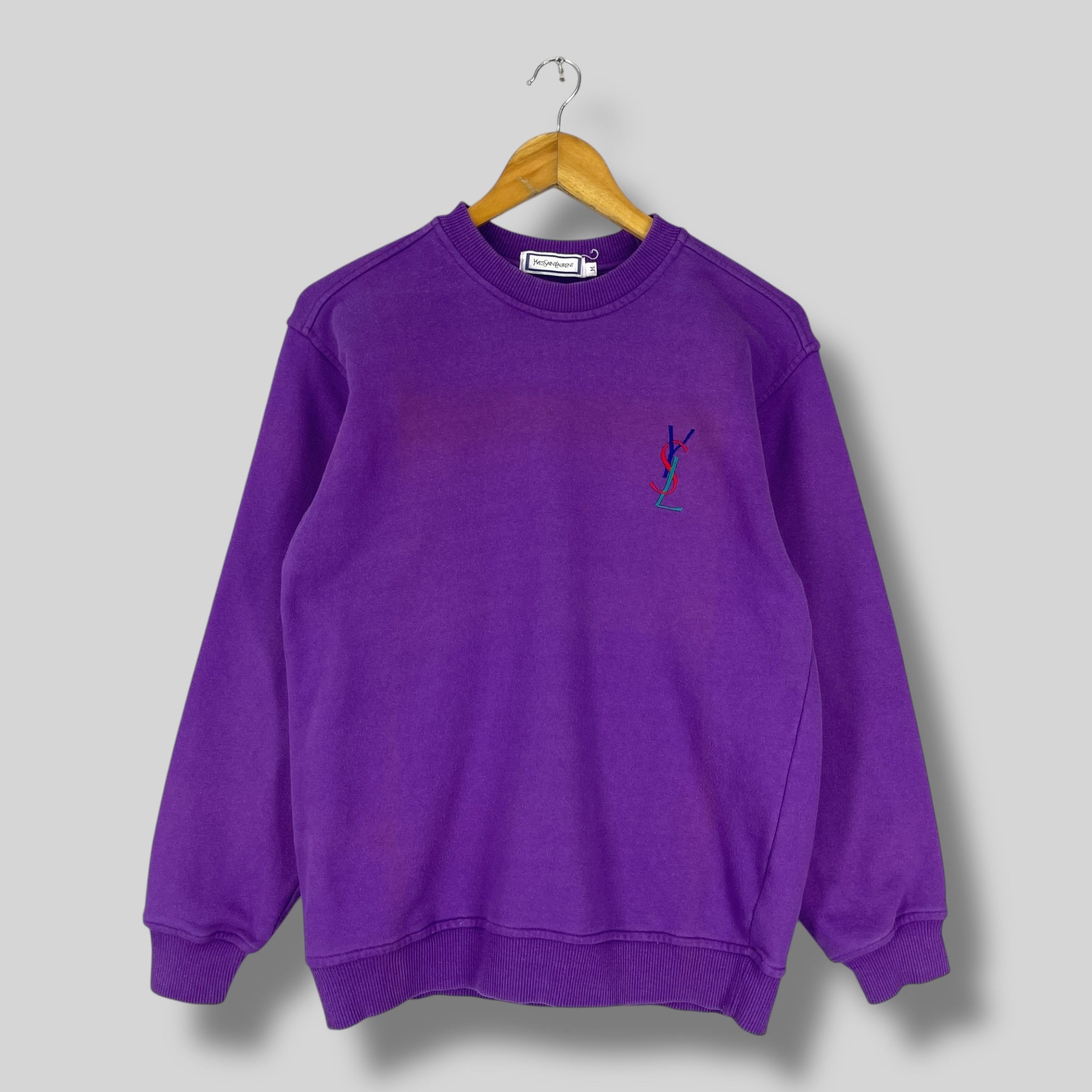 Yves Saint Laurent Vintage YVES SAINT LAURENT Sun Faded Sweatshirt Size US M / EU 48-50 / 2 - 1 Thumbnail