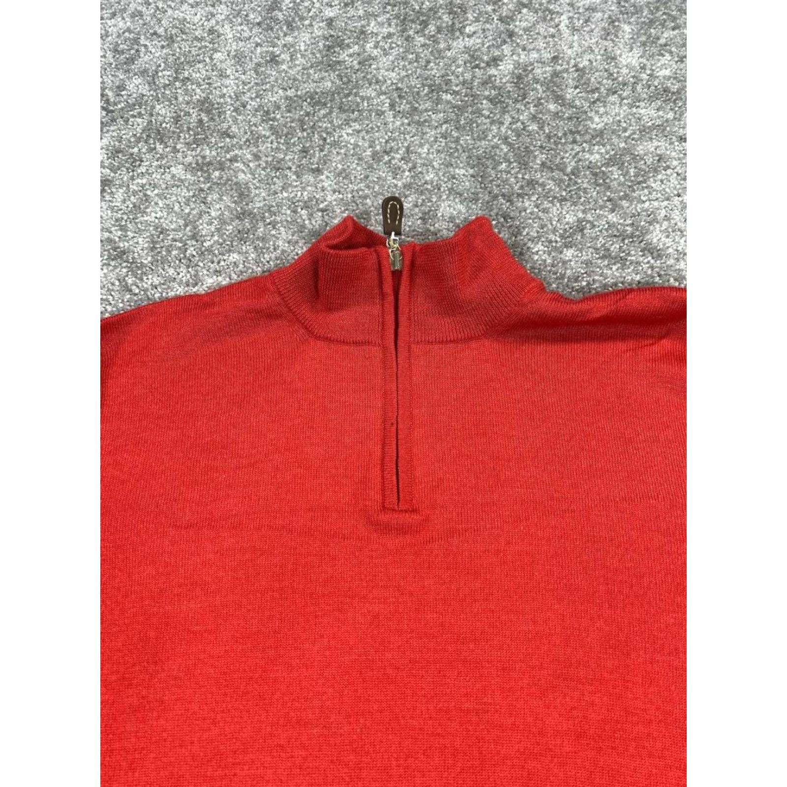 Vintage David Cenci Sweater Mens Large Red Wool Knit Pullover Shirt Adults Red David Cenci Pullover Knit Wool Size US L / EU 52-54 / 3 - 2 Thumbnail