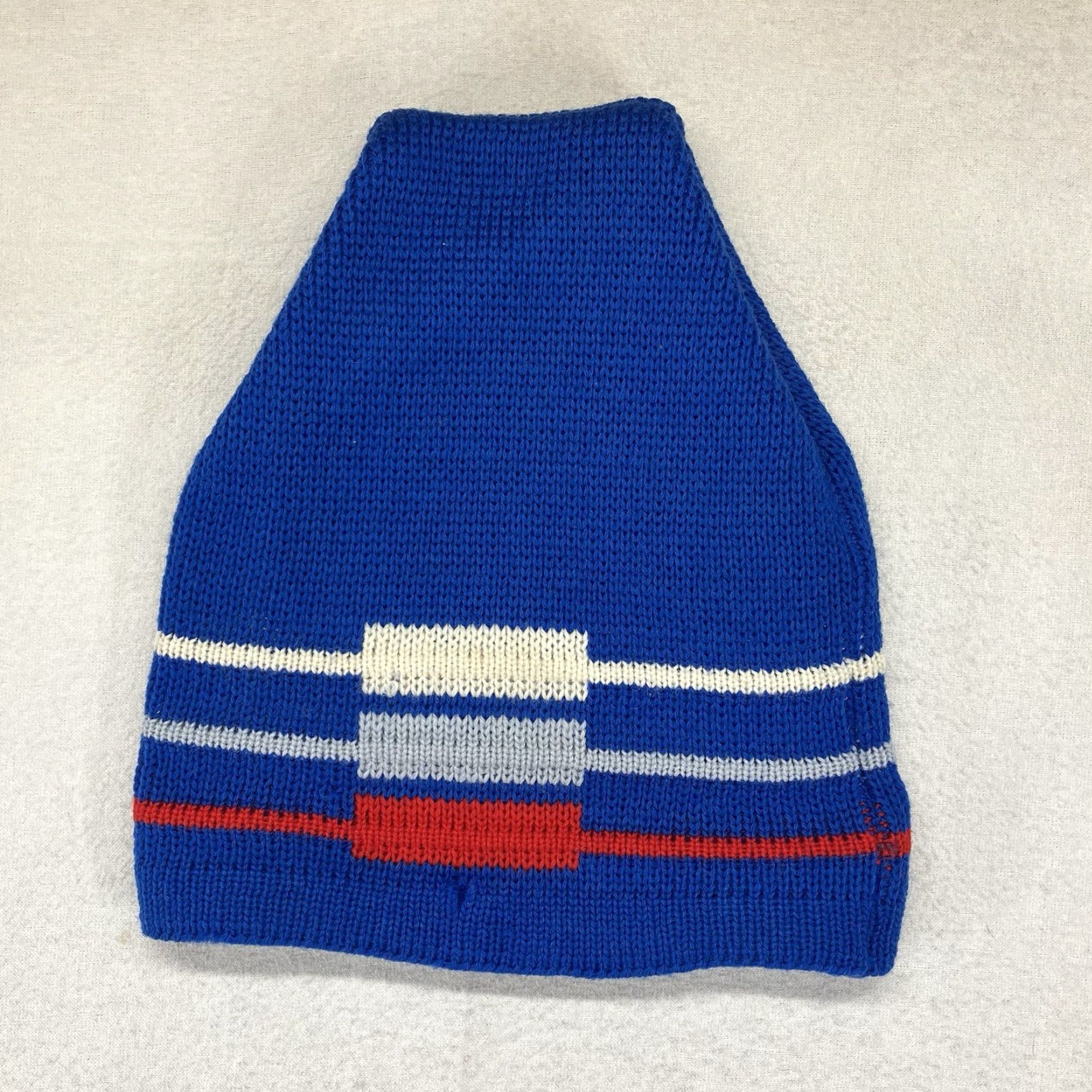 Vintage VINTAGE Wigwam Wool Beanie Ski Cap One Size Blue 1970s Geometric Made in USA Size ONE SIZE - 2 Thumbnail