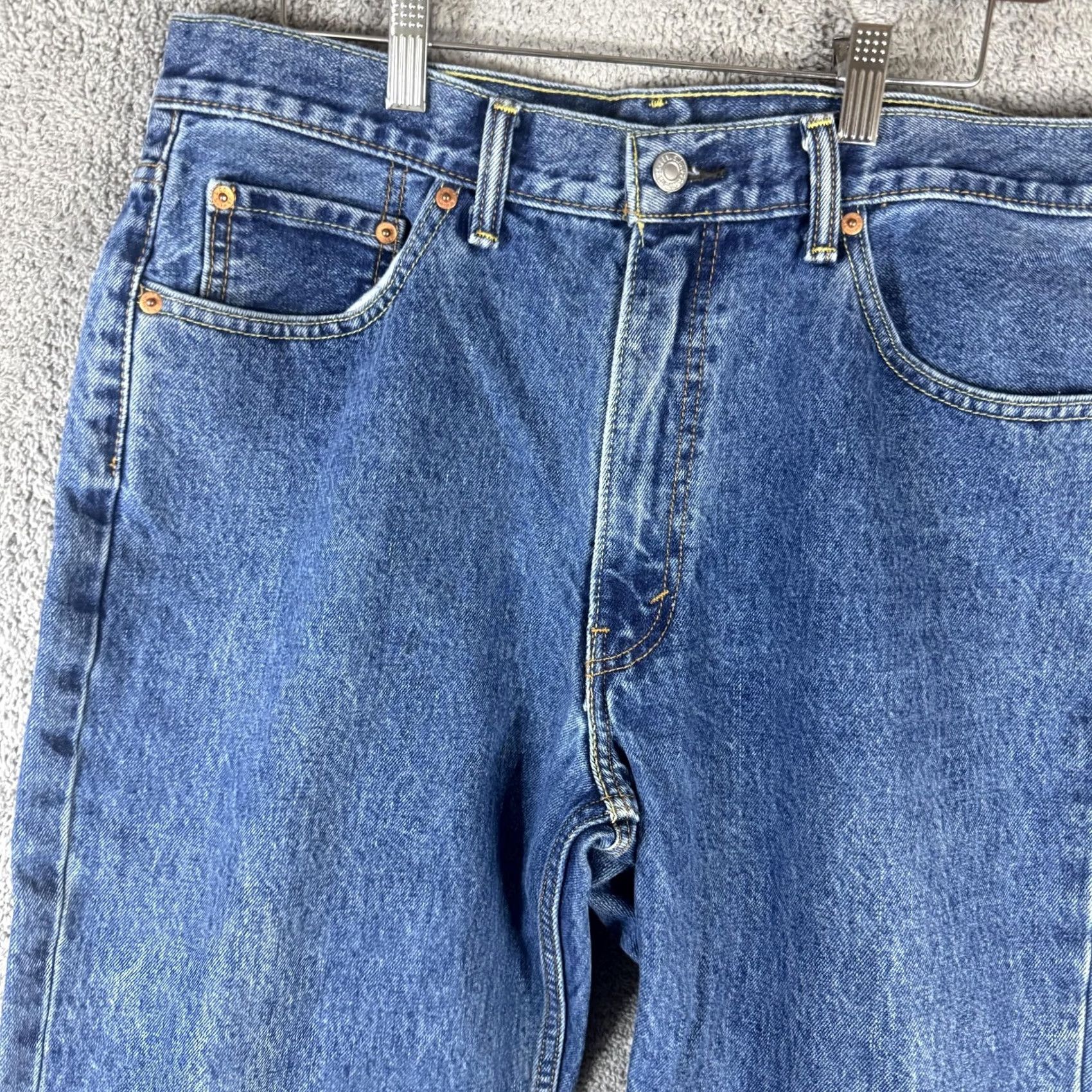 Levi's Levi's 550 Jeans Mens 36x29 Blue Relaxed Fit Tapered Leg Denim Medium Wash Casual Size US 36 / EU 52 - 4 Thumbnail