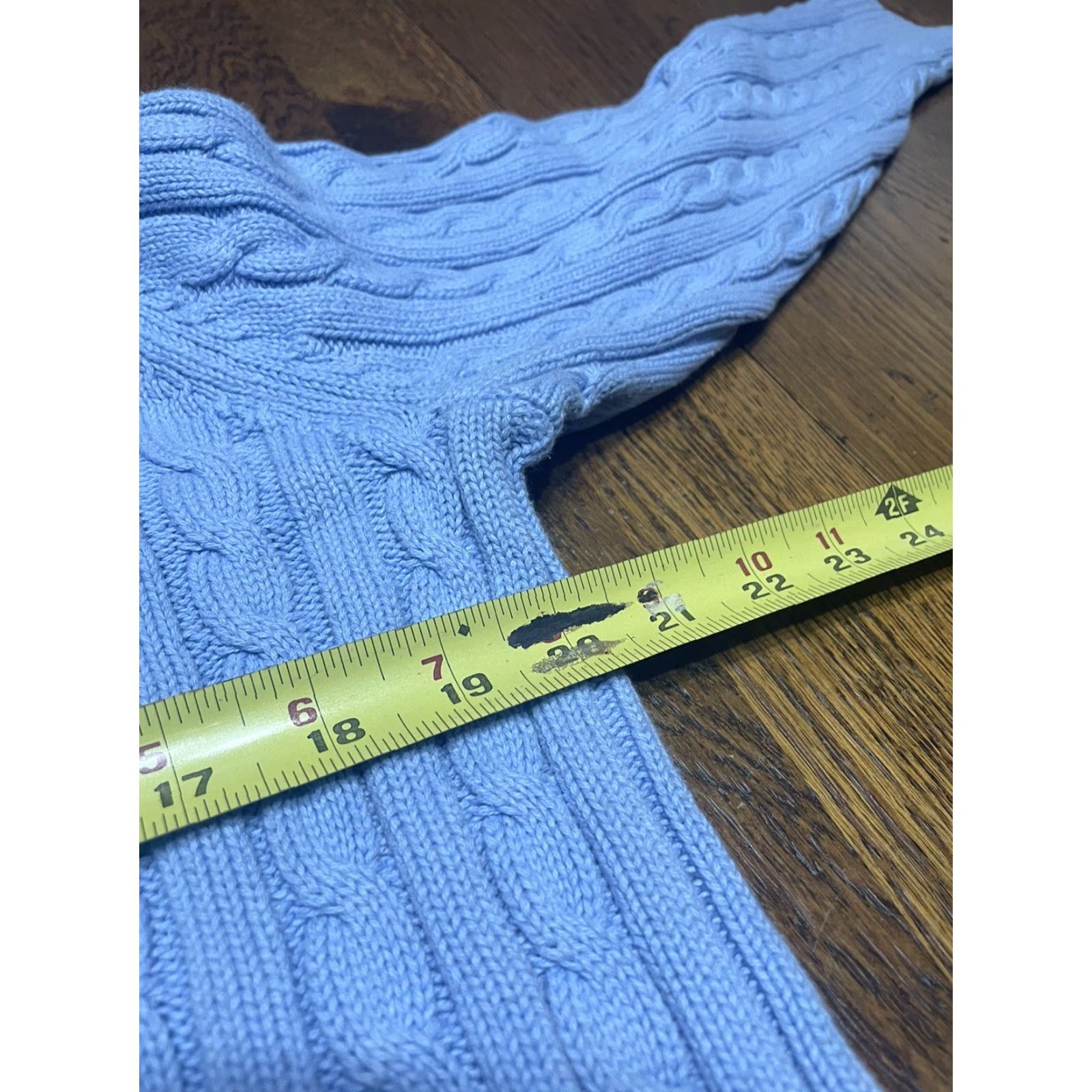 Vintage VINTAGE L.L. Bean Womens Blue Mixed Cable Knit Sweater Pullover Large C1 Size L / US 10 / IT 46 - 3 Thumbnail