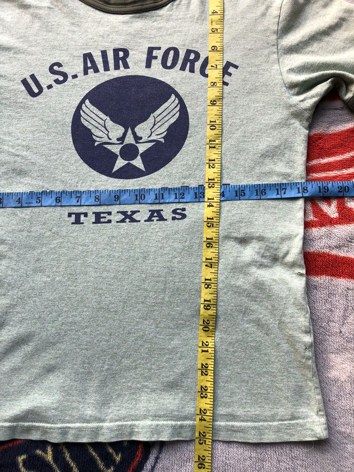 Buzz Rickson's Vintage 80’s U.S Air Force Texas Toyo Interprise Ringer Tee Size US S / EU 44-46 / 1 - 11 Thumbnail