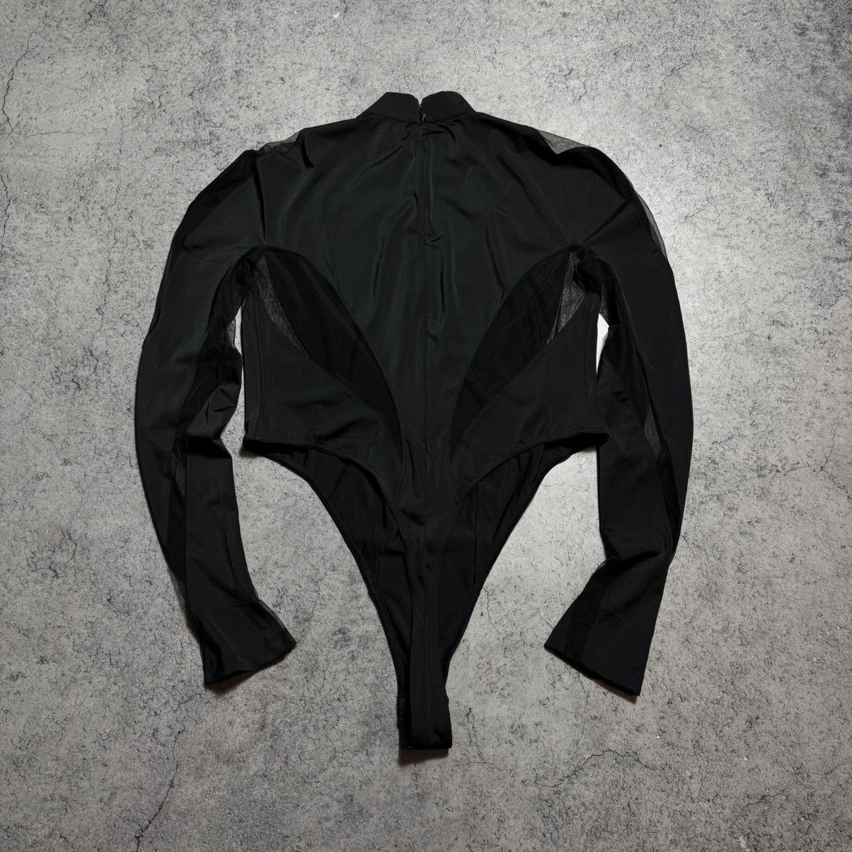 H&M × Mugler Rare Mugler X H&M Black Mesh Panel Bodysuit Size XL / US 12-14 / IT 48-50 - 2 Thumbnail