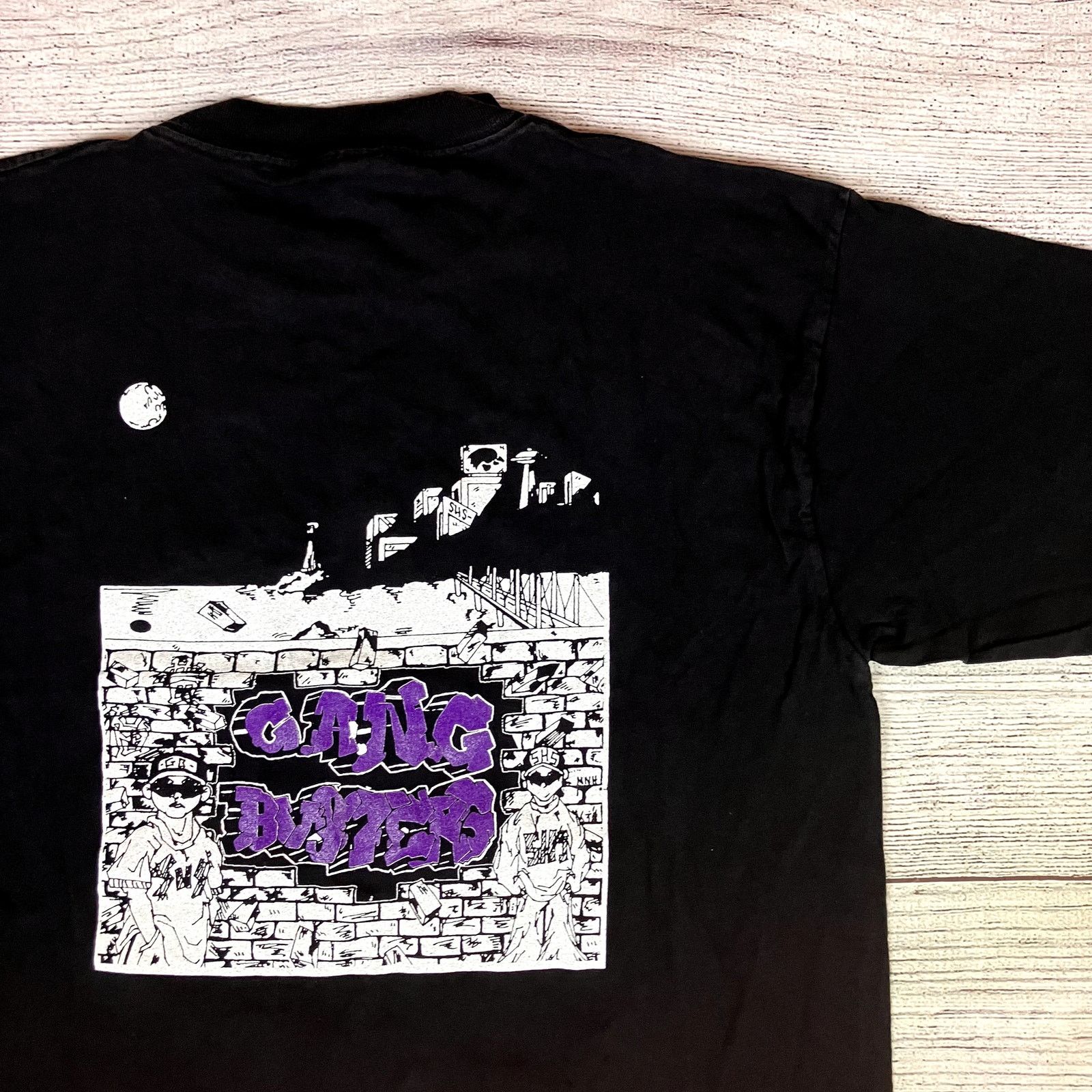 Tultex × Vintage Vintage 1990s Gang Busters Double Sided T-shirt Size US XL / EU 56 / 4 - 2 Thumbnail