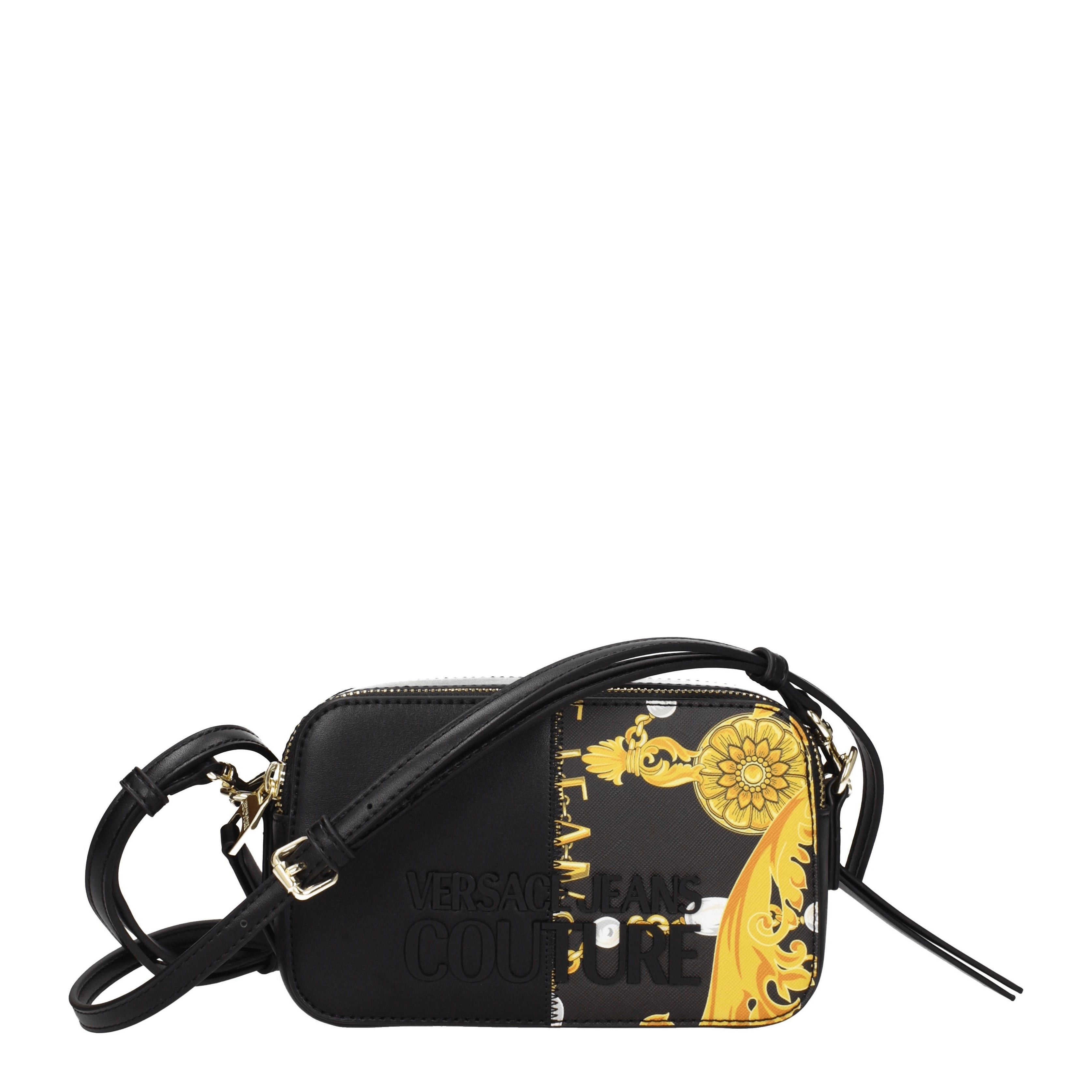 Versace Jeans Couture Crossbody Bag In Polyurethane in Black, Women's
