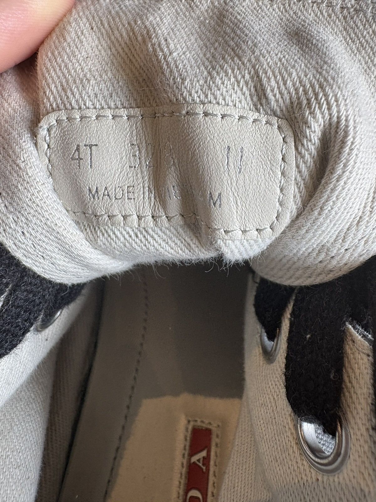 Prada Prada Grey Hight Top Sneakers 4T3218 010 F0H16 Size US 11 / EU 44 - 5 Thumbnail