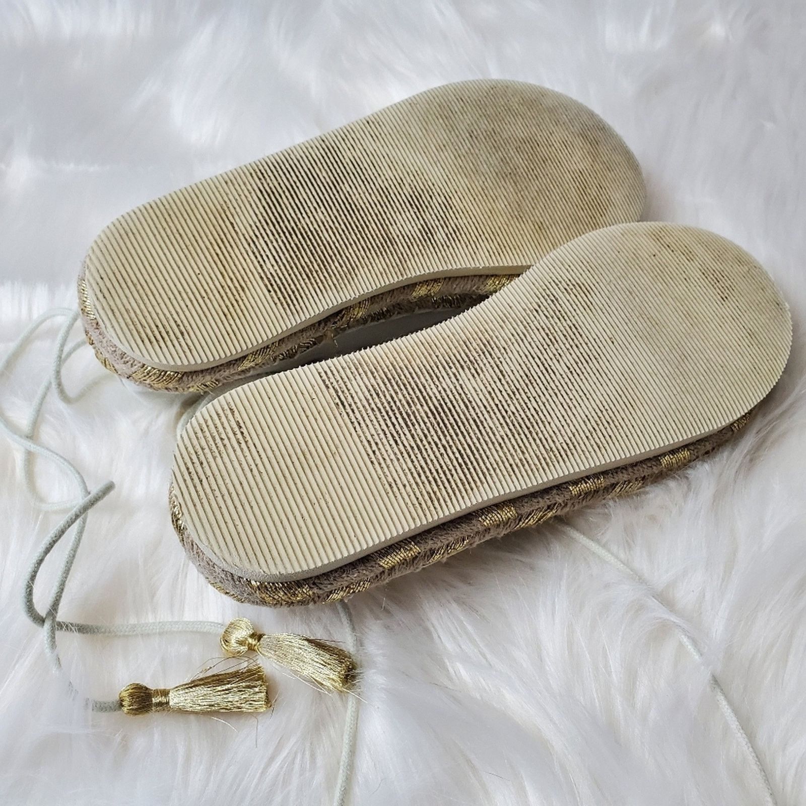 American Eagle Outfitters American Eagle White Espadrille Platform Gladiator Sandals Size US 7.5 / IT 37.5 - 4 Thumbnail