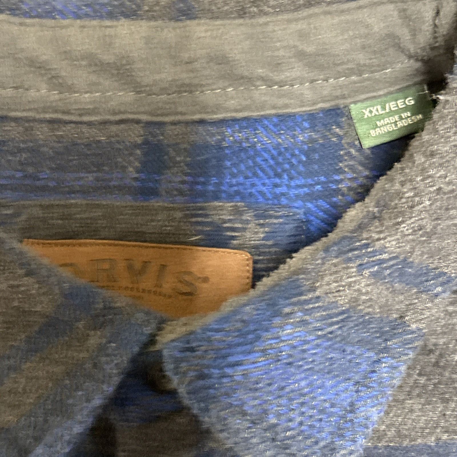 Orvis Orvis Shirt Jacket Mens 2XL Blue Gray Plaid Flannel Heavy Sh Size US XXL / EU 58 / 5 - 7 Thumbnail