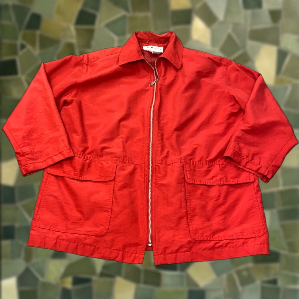 Talbots Talbots Windbreaker Jacket Womens Small Red Shoulder Pads Full Zip Lined Size S / US 4 / IT 40 - 1 Thumbnail