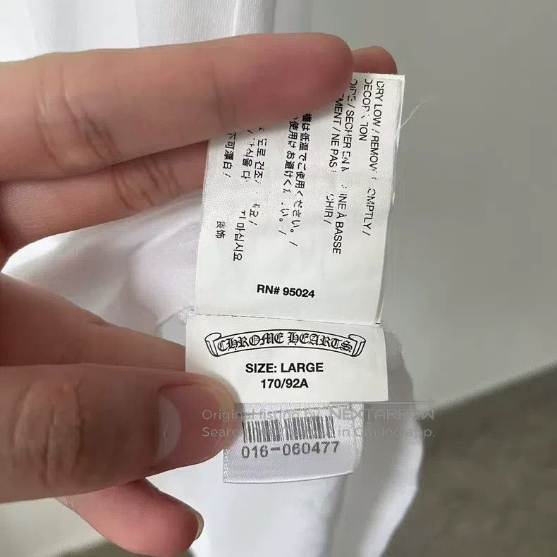 Chrome Hearts CHROME HEARTS Size L White sketch scroll phantom cross long Size L / US 10 / IT 46 - 9 Thumbnail
