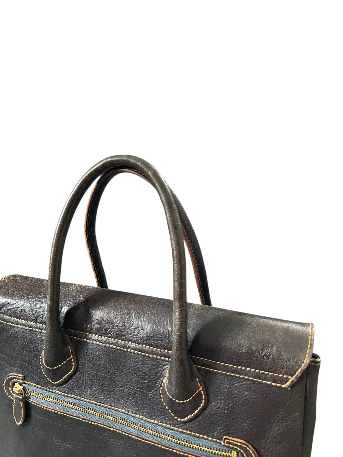 Genuine Leather Vintage Ginza Tanizawa 🇯🇵 Patina Leather Birkin Bag Hermes Size ONE SIZE - 4 Thumbnail