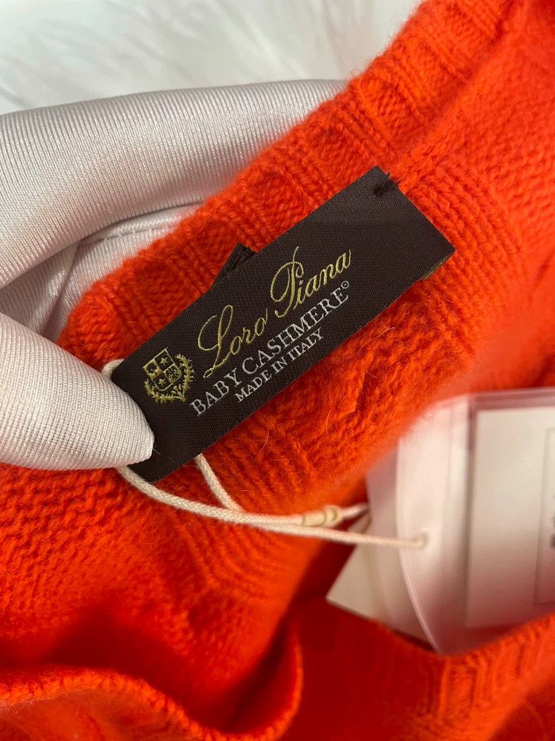 Loro Piana LORO PIANA Orange red goat cashmere sweater Size M / US 6-8 / IT 42-44 - 3 Thumbnail