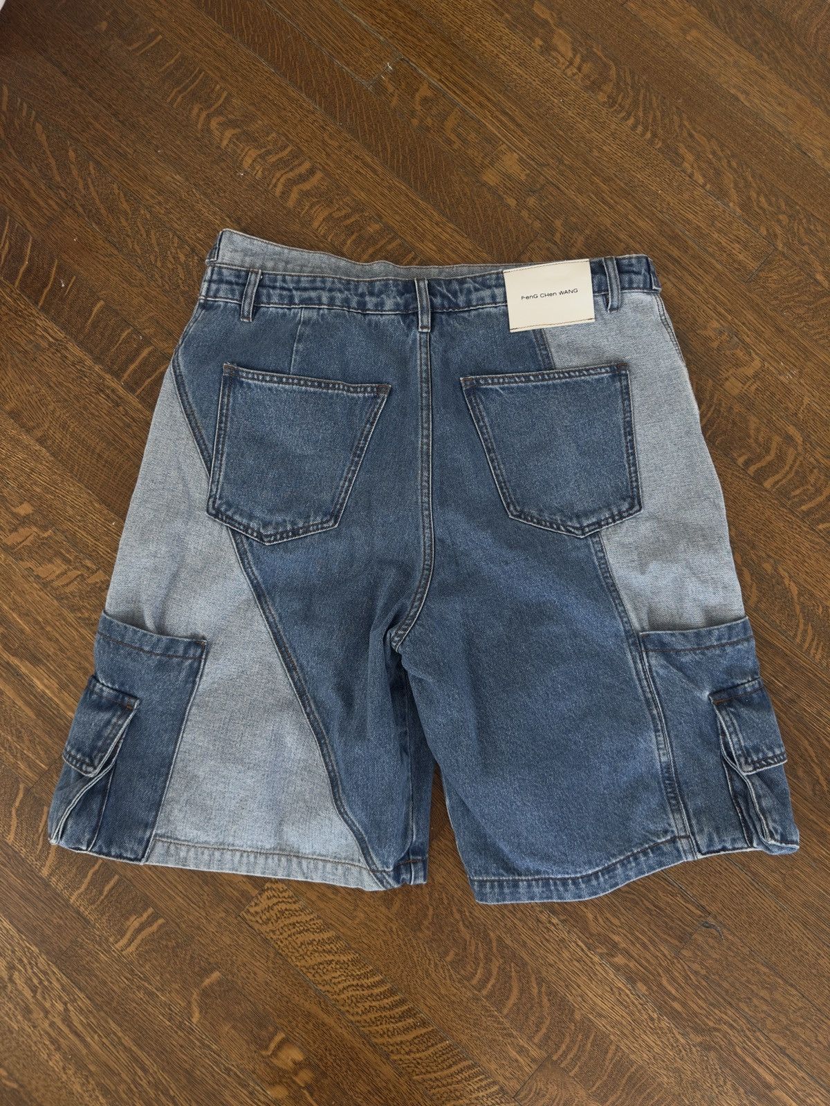 Feng Chen Wang Feng Chen Wang reworked denim cargo shorts Size US 36 / EU 52 - 2 Thumbnail