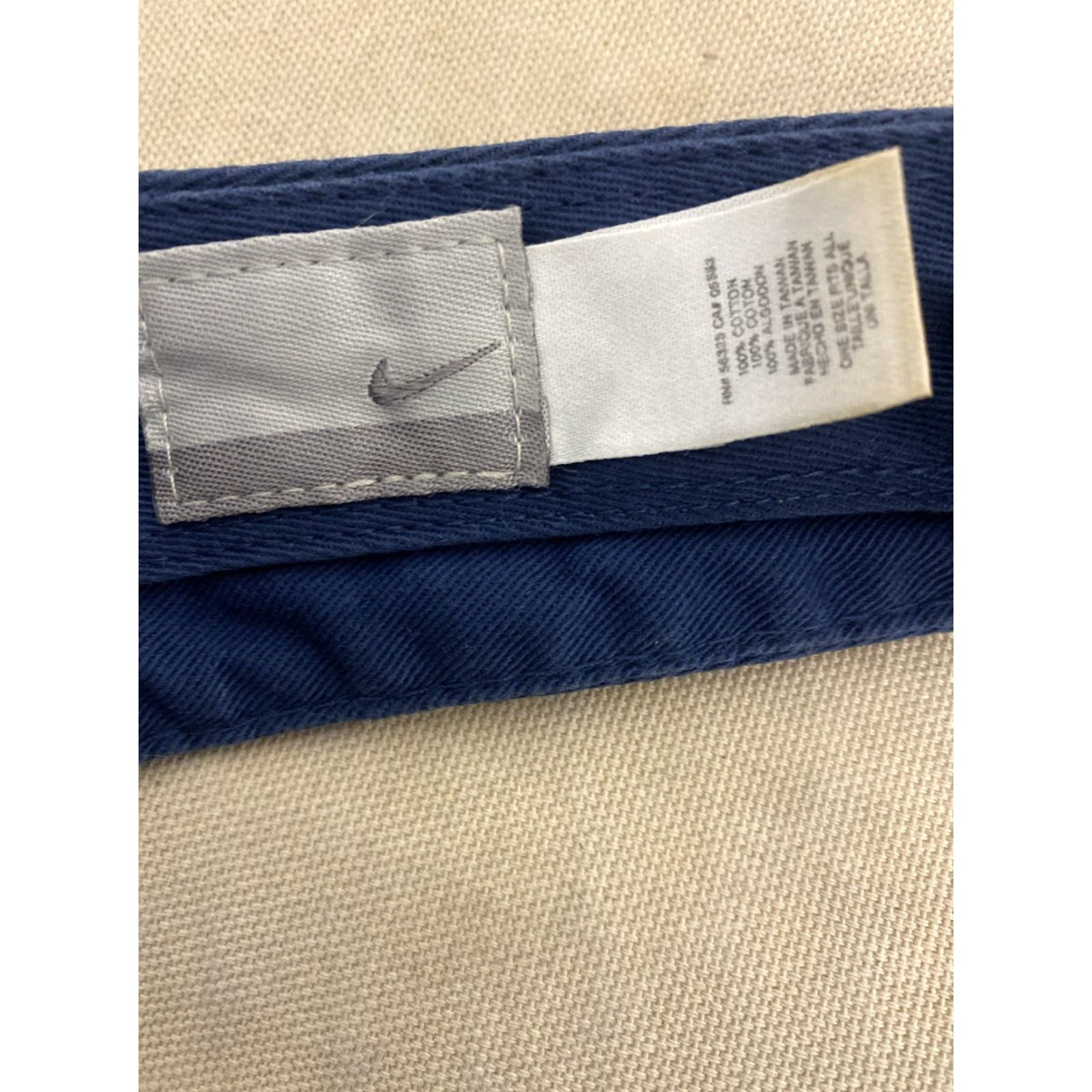 Nike VINTAGE Nike Visor Hat Cap Unisex Adults One Size Navy Blue Adjustable Sports Style Size ONE SIZE - 5 Thumbnail