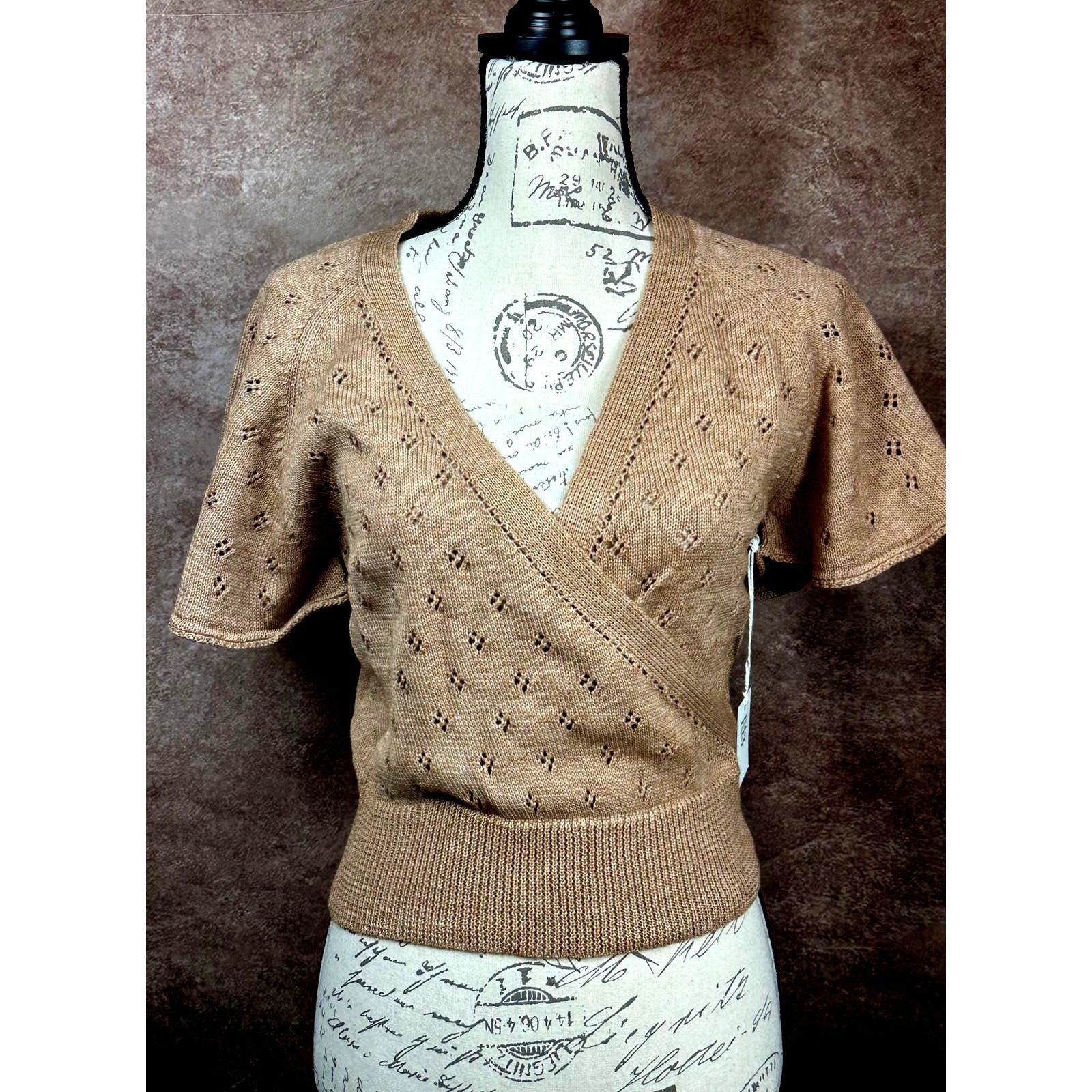 Other St Roche Ballet Top Cotton Superfine Alpaca Caramel L Size L / US 10 / IT 46 - 7 Thumbnail