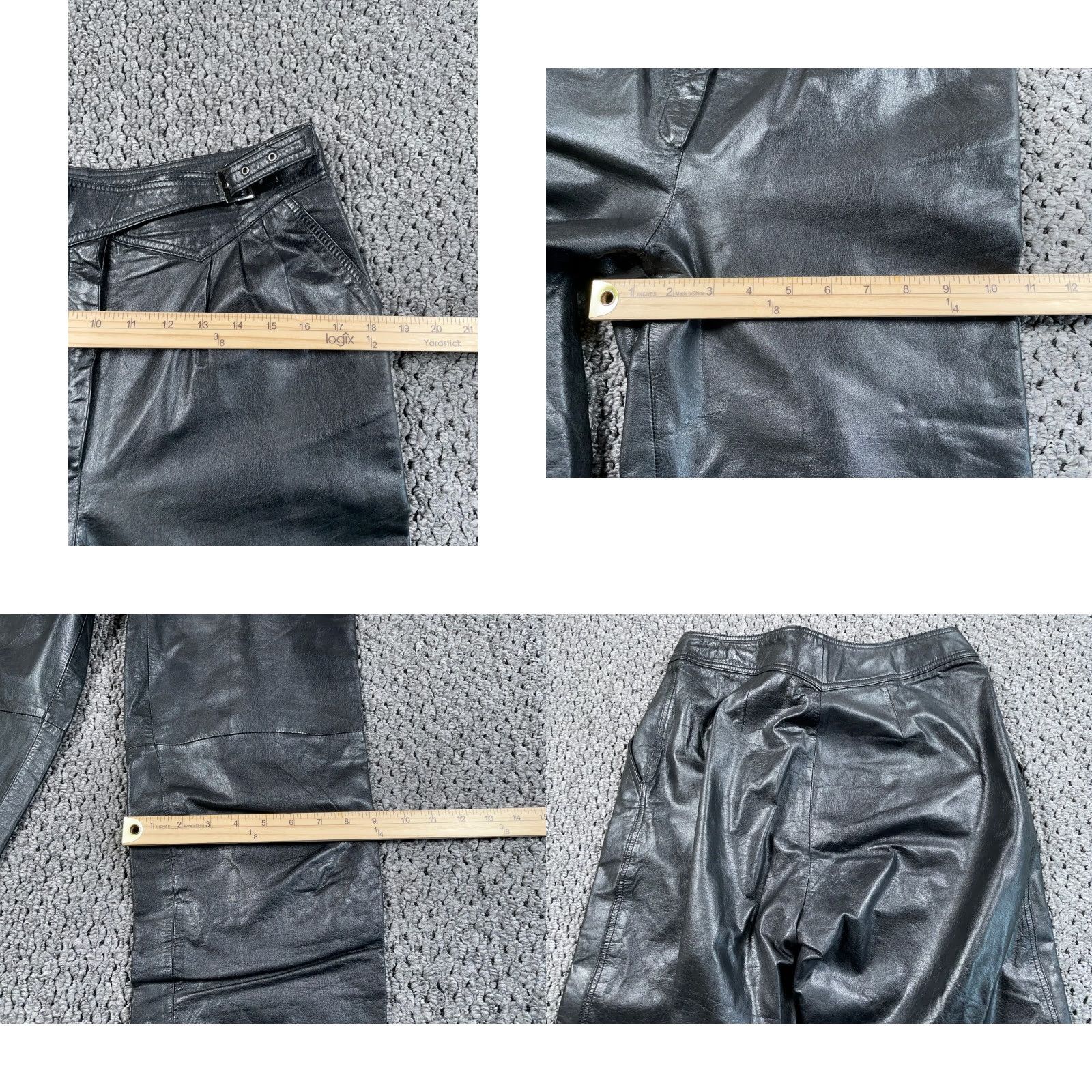 Vintage VINTAGE German Leather Motorcycle Pants Women's 30 x 29 Black Biker Buckles Moto Pants 42 Tagged Size Women Leather Gray? Size 30" / US 8 / IT 44 - 8 Thumbnail
