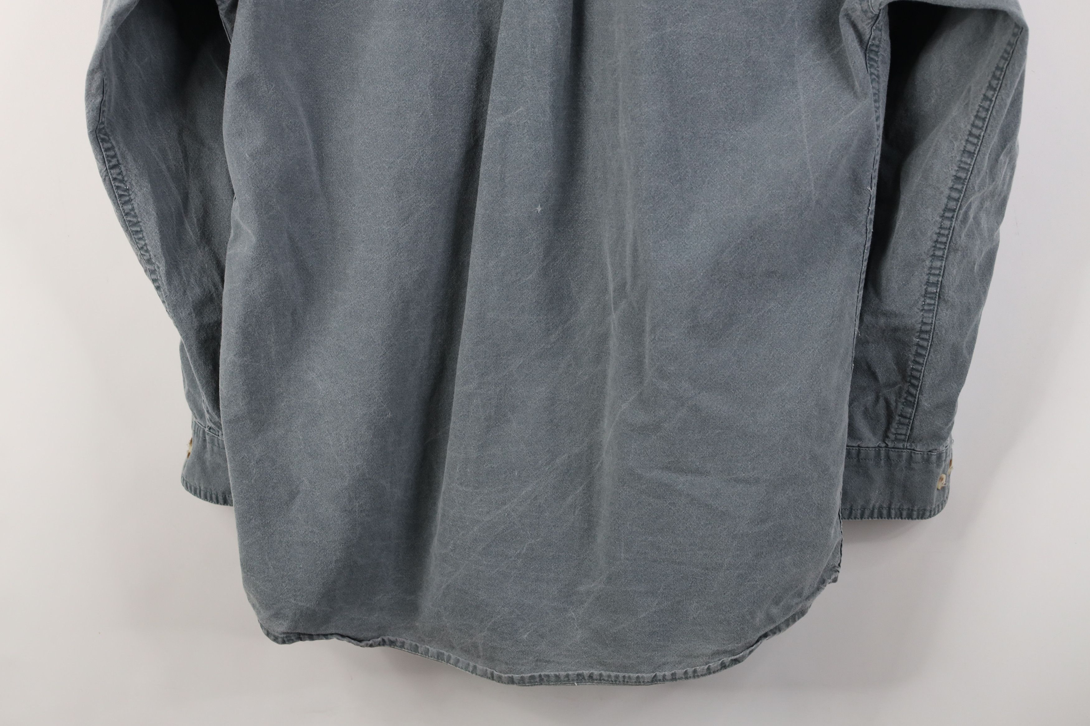 Vintage Vintage 90s Streetwear Stonewash Collared Button Shirt Green Size US M / EU 48-50 / 2 - 15 Thumbnail