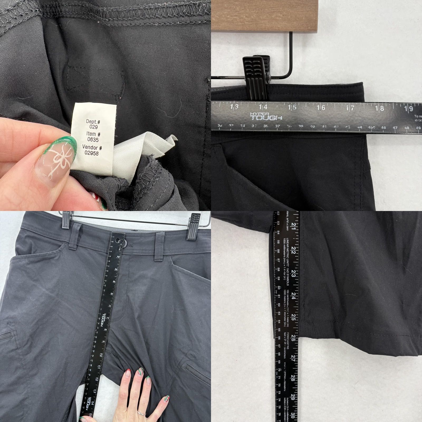 Eddie Bauer Eddie Bauer First Ascent Pants Mens 34x26 Black Cropped Hiking Nylon Stretch Pants Size US 34 / EU 50 - 8 Thumbnail