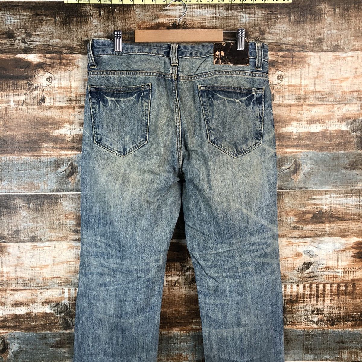 Japanese Brand DLL Navy Blue faded vintage Denim Pants #C206 Size US 32 / EU 48 - 14 Thumbnail