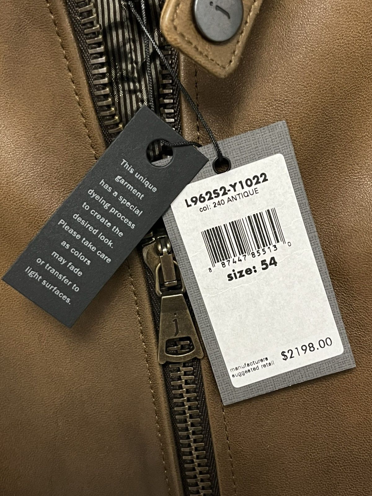 John Varvatos Gradient Lambskin Moto Jacket Size EU 54 USA 44 Size US L / EU 52-54 / 3 - 10 Thumbnail