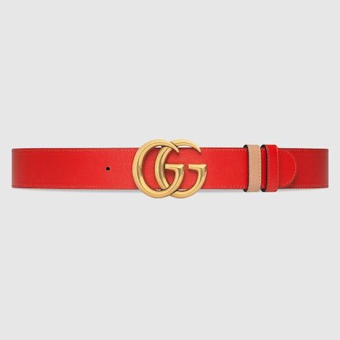 Gucci Gucci Marmont Reversible Wide Belt SIZE 80 Size ONE SIZE - 1 Thumbnail