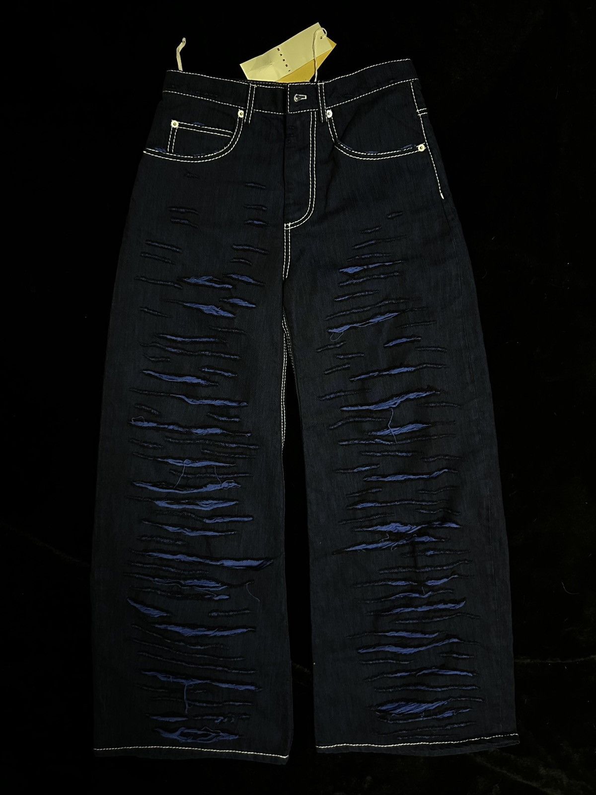 Marni Marni Distressed Straight Leg Pants Size US 30 / EU 46 - 1 Thumbnail