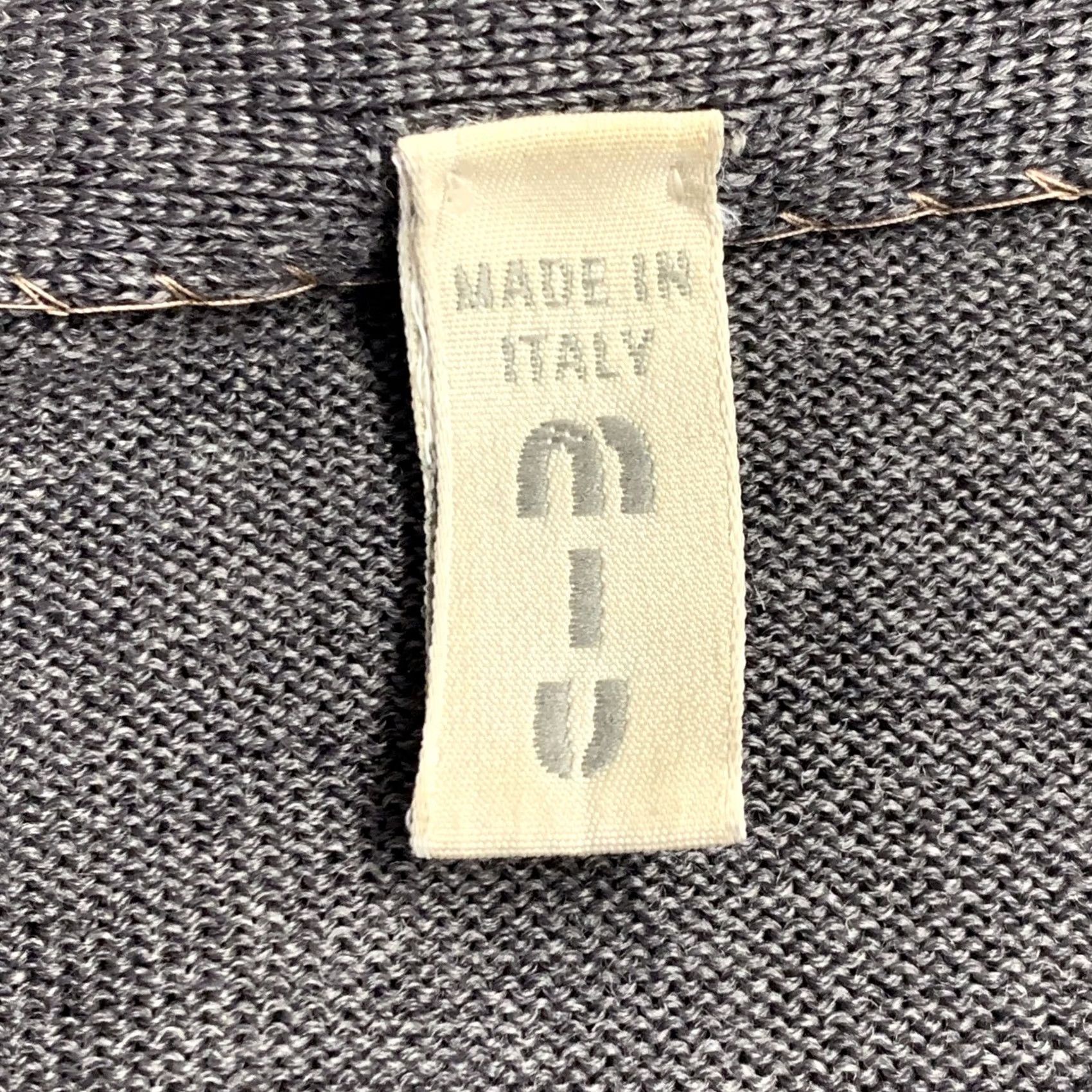Miu Miu MIU MIU Cardigan Size L Grey Wool Button Down Two Pockets Size US L / EU 52-54 / 3 - 6 Thumbnail