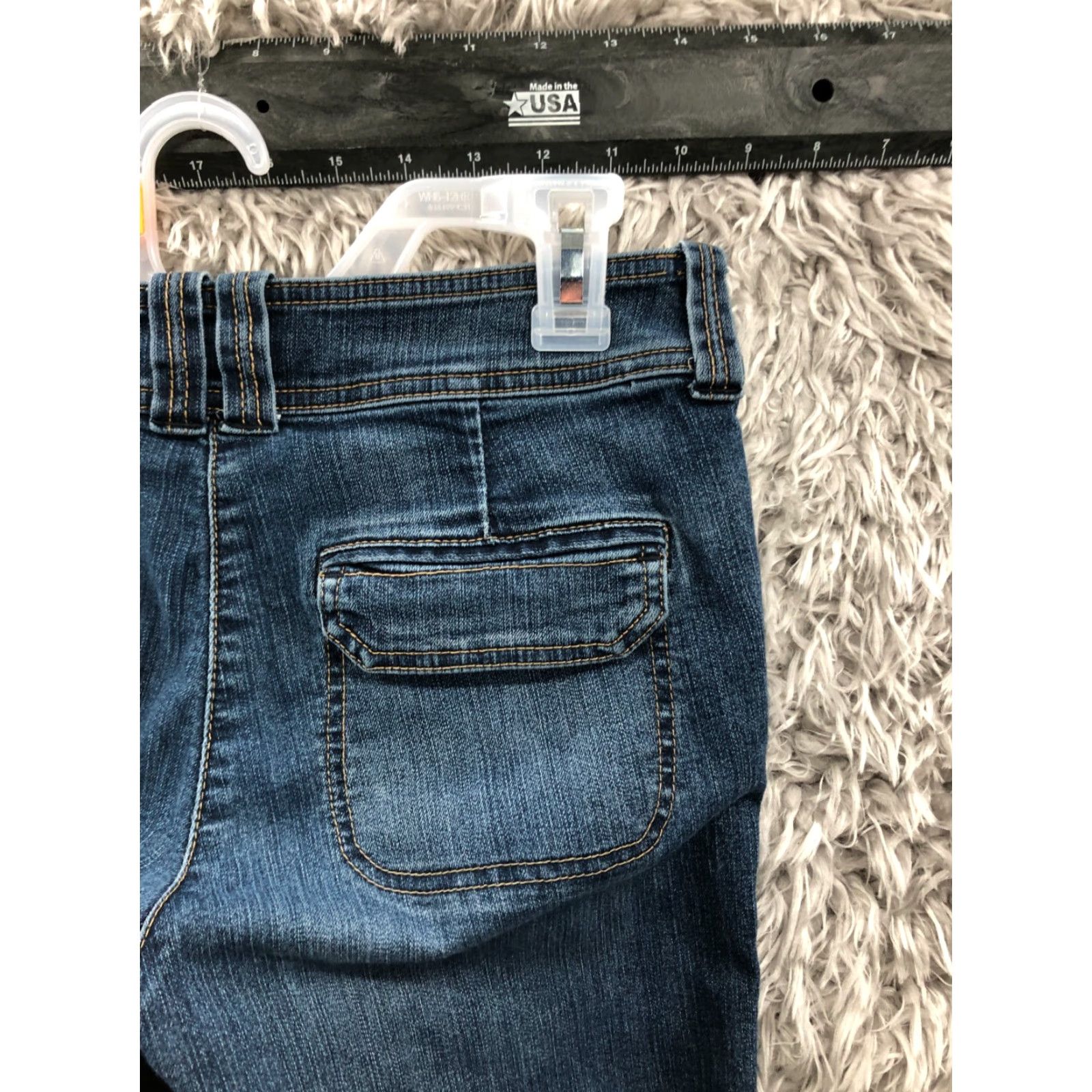 Sea New York NY & Co Bermuda Shorts Womens Size 2 Mid Rise Dark Wash Blue Denim Jean Shirt? Size 26" / US 2 / IT 38 - 5 Thumbnail