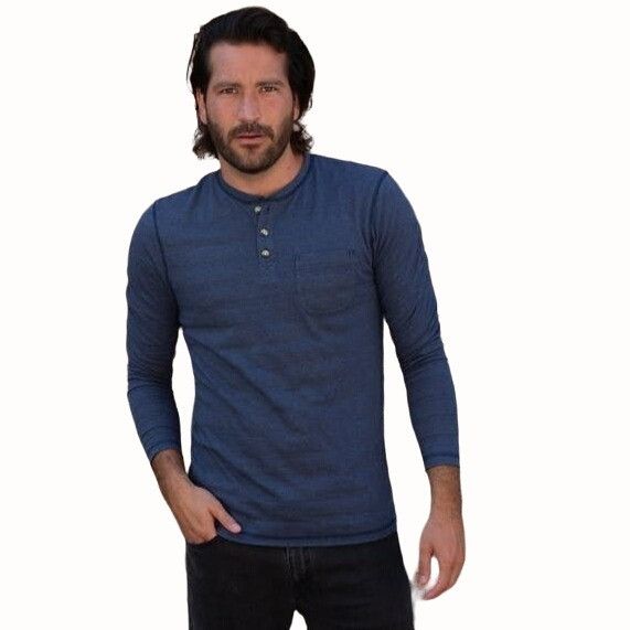 Designer PX Clothing Harper Long Sleeve Henley Navy NEW 2XL Size US XXL / EU 58 / 5 - 1 Thumbnail