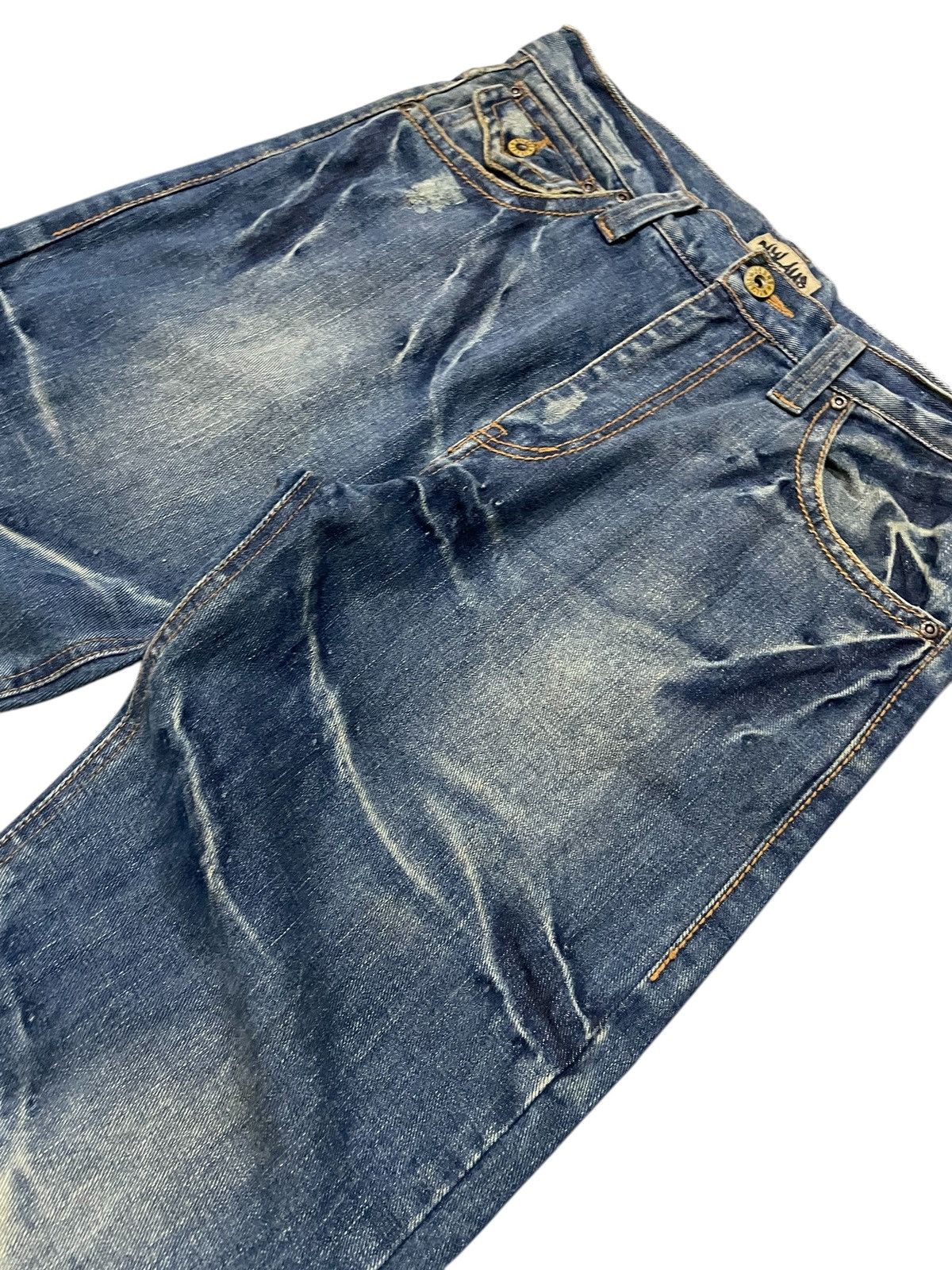 Hysteric Glamour × In The Attic Nylaus Japan Studded & Gems Claws Mark Spiral Flare Jeans Size US 32 / EU 48 - 5 Thumbnail